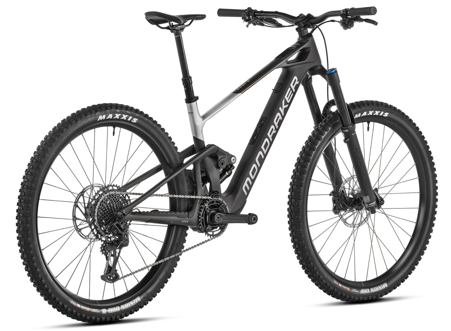 Mondraker Neat R Matte black / silver Full Suspension eMTB Rear facing view