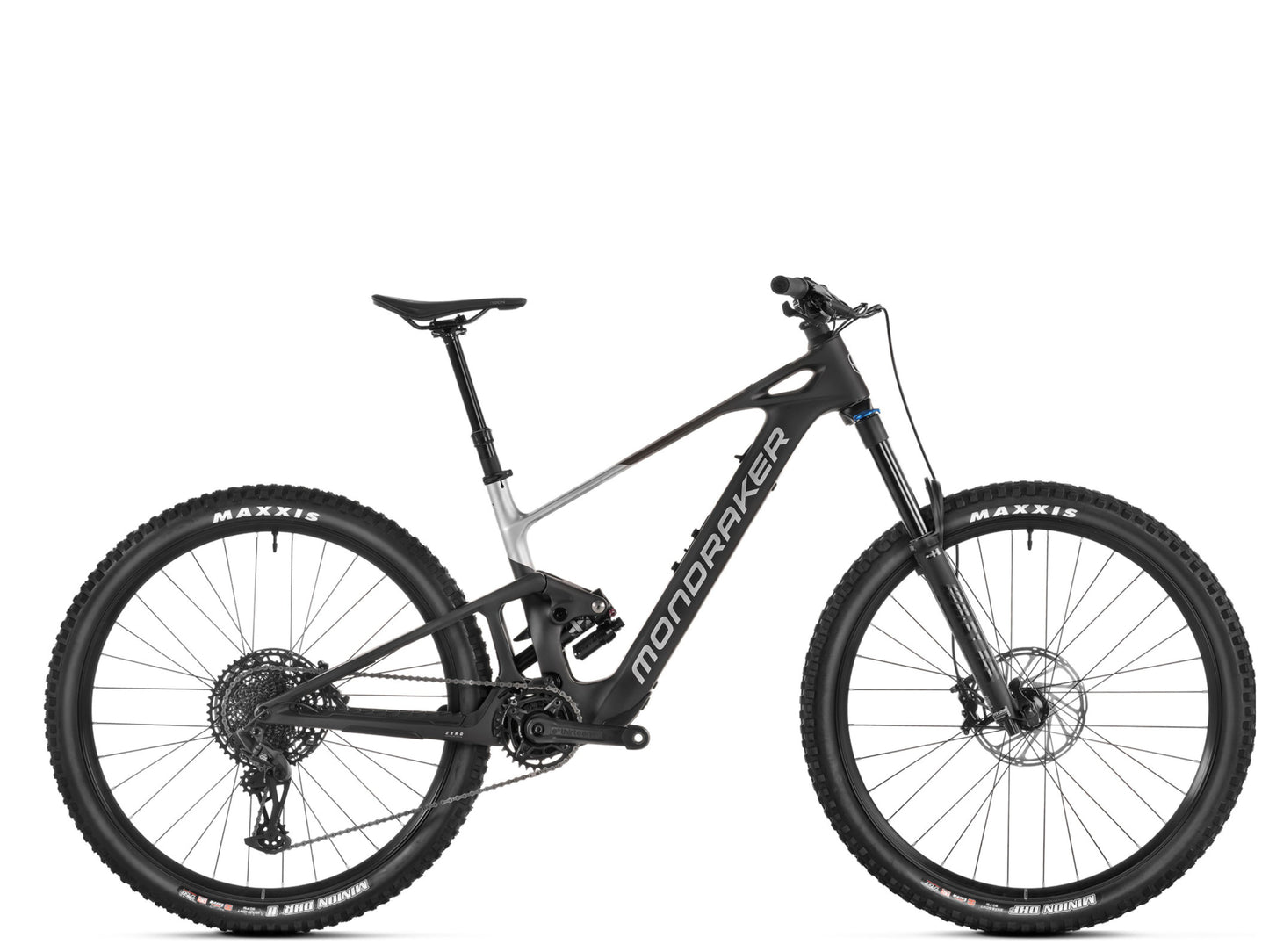 Mondraker Neat R Matte black / silver Full Suspension eMTB Side profile
