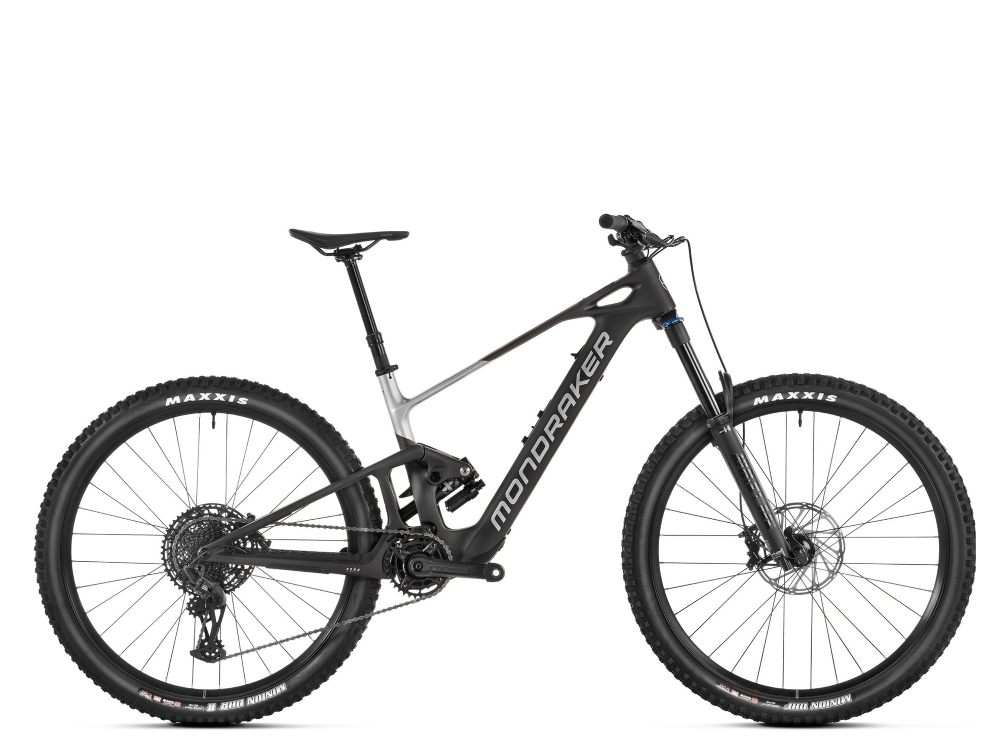 Mondraker Neat R Matte black / silver Full Suspension eMTB Side profile