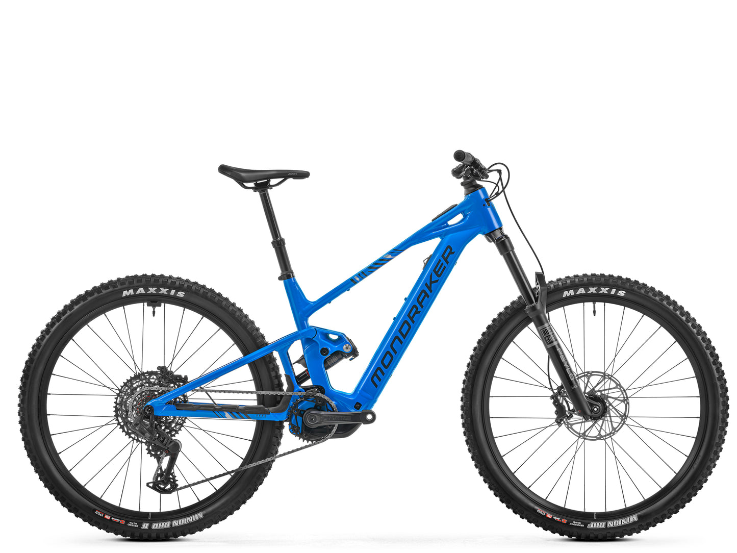 Mondraker Sly R eMTB Marlin blue / racing silver / obsidian grey Side profile