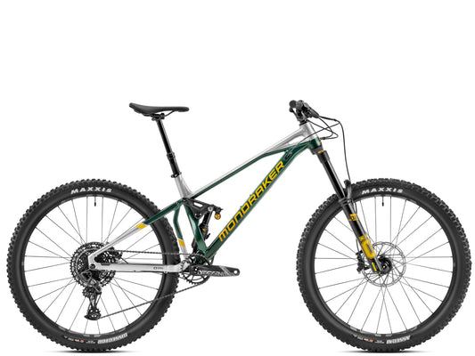 Mondraker Superfoxy R Full Suspension Enduro Mountain bike British racing green SIde profile