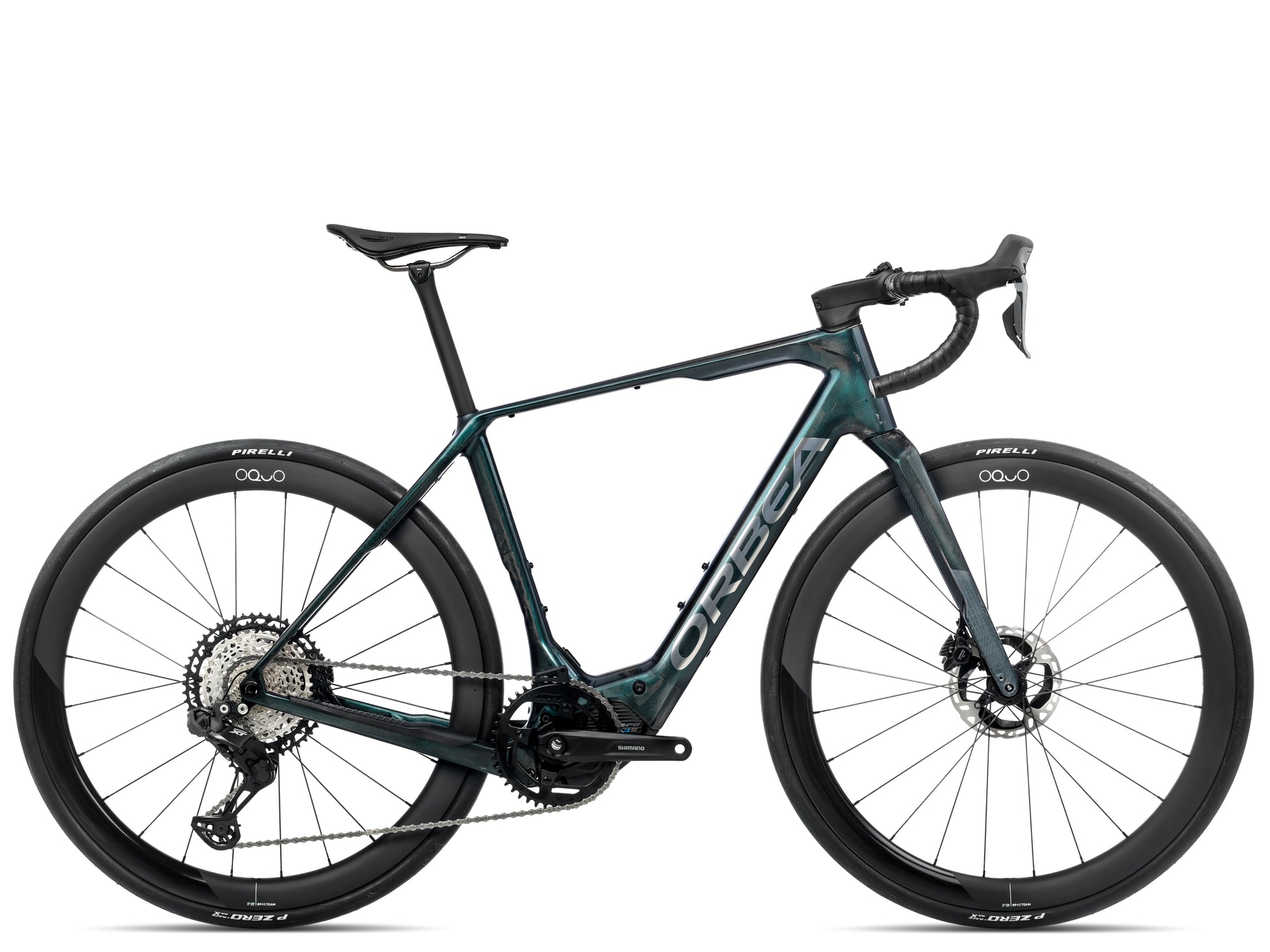 Orbea Denna M10i Gravel Road / commuter Electric bike Escape green gloss / foggy matte Side profile