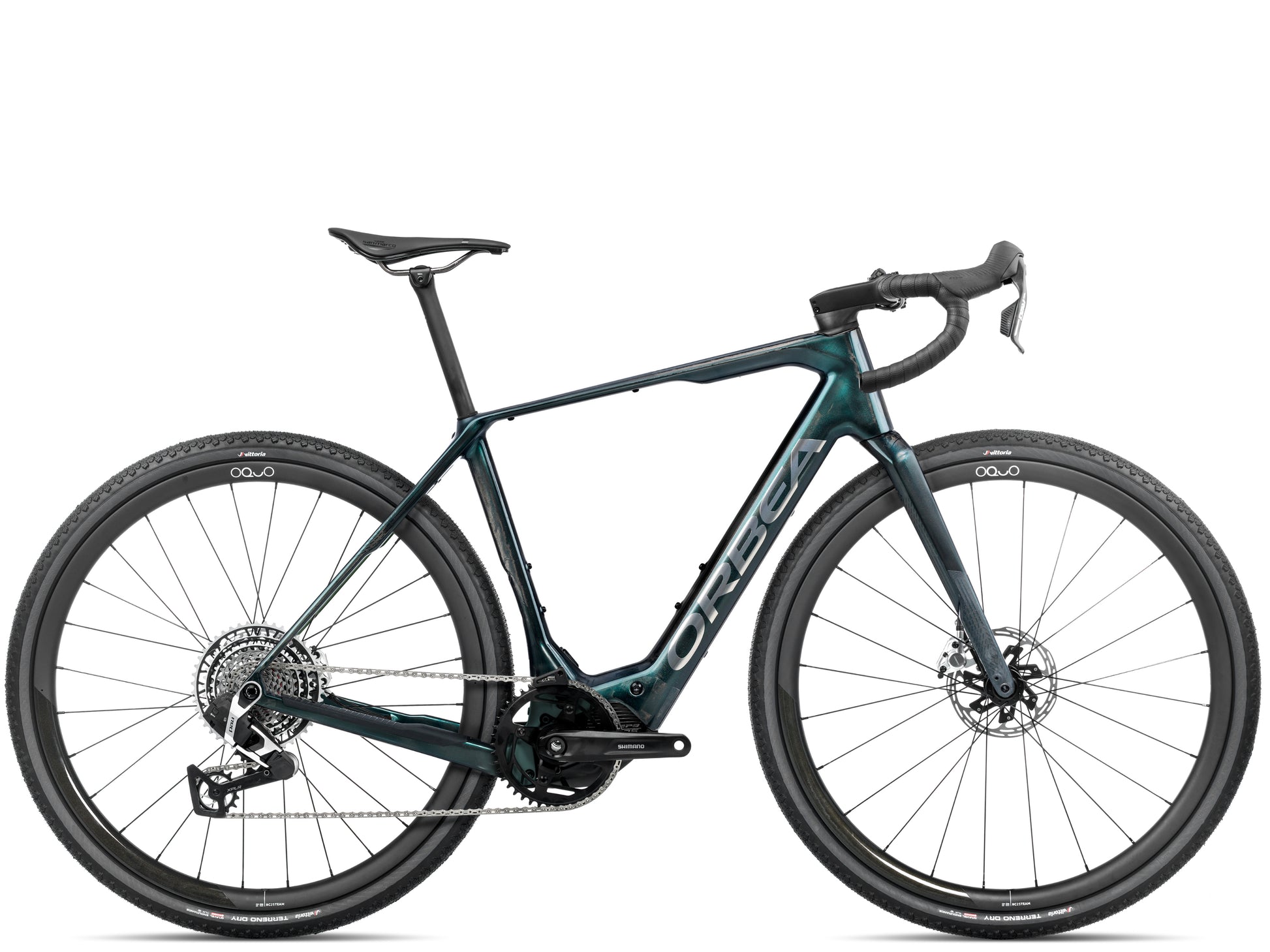 Orbea Denna M11e Gravel Road / commuter  Electric bike Escape green gloss / foggy matte Side profile