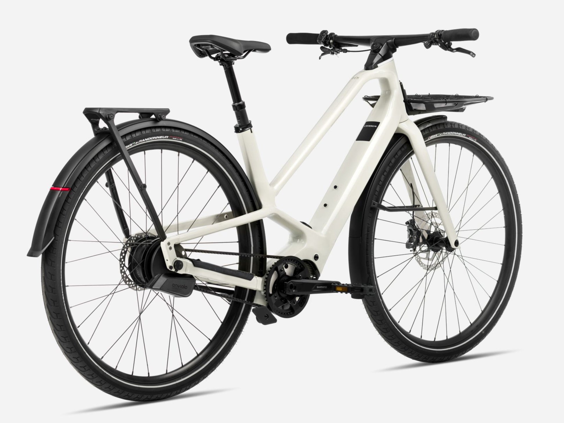 Orbea Diem 10 28MPH Road /commuter eBike Ivory white gloss Rear facing view