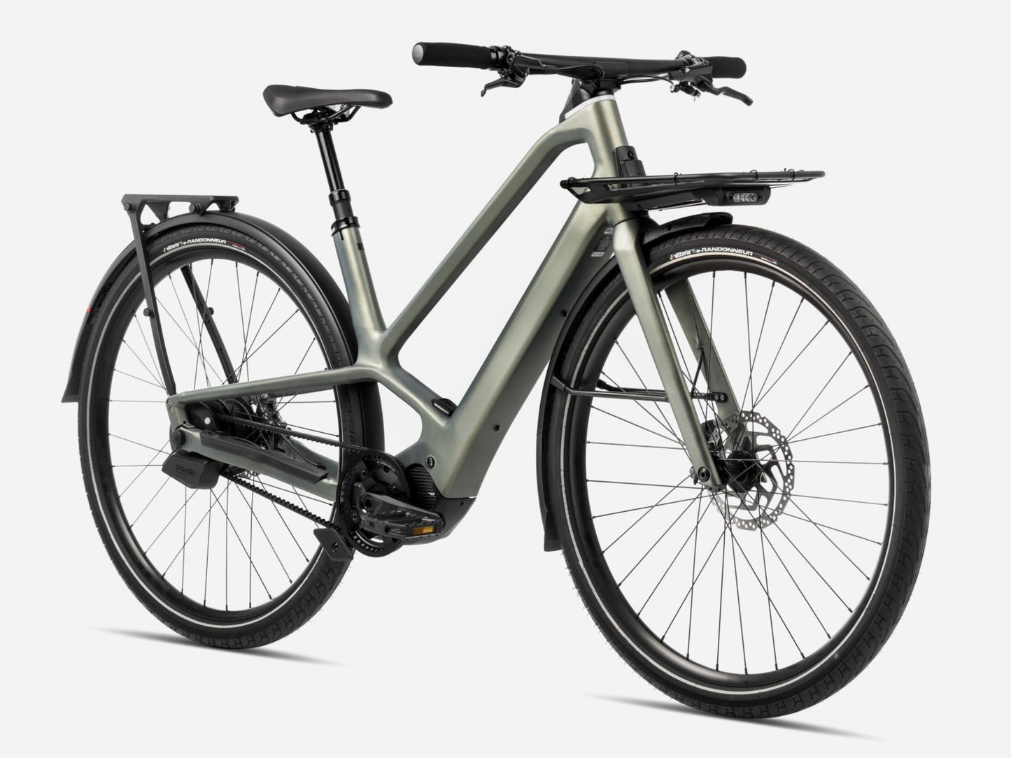 Orbea Diem 10 28MPH Road /commuter eBike Spaceship green matte Forward facing view