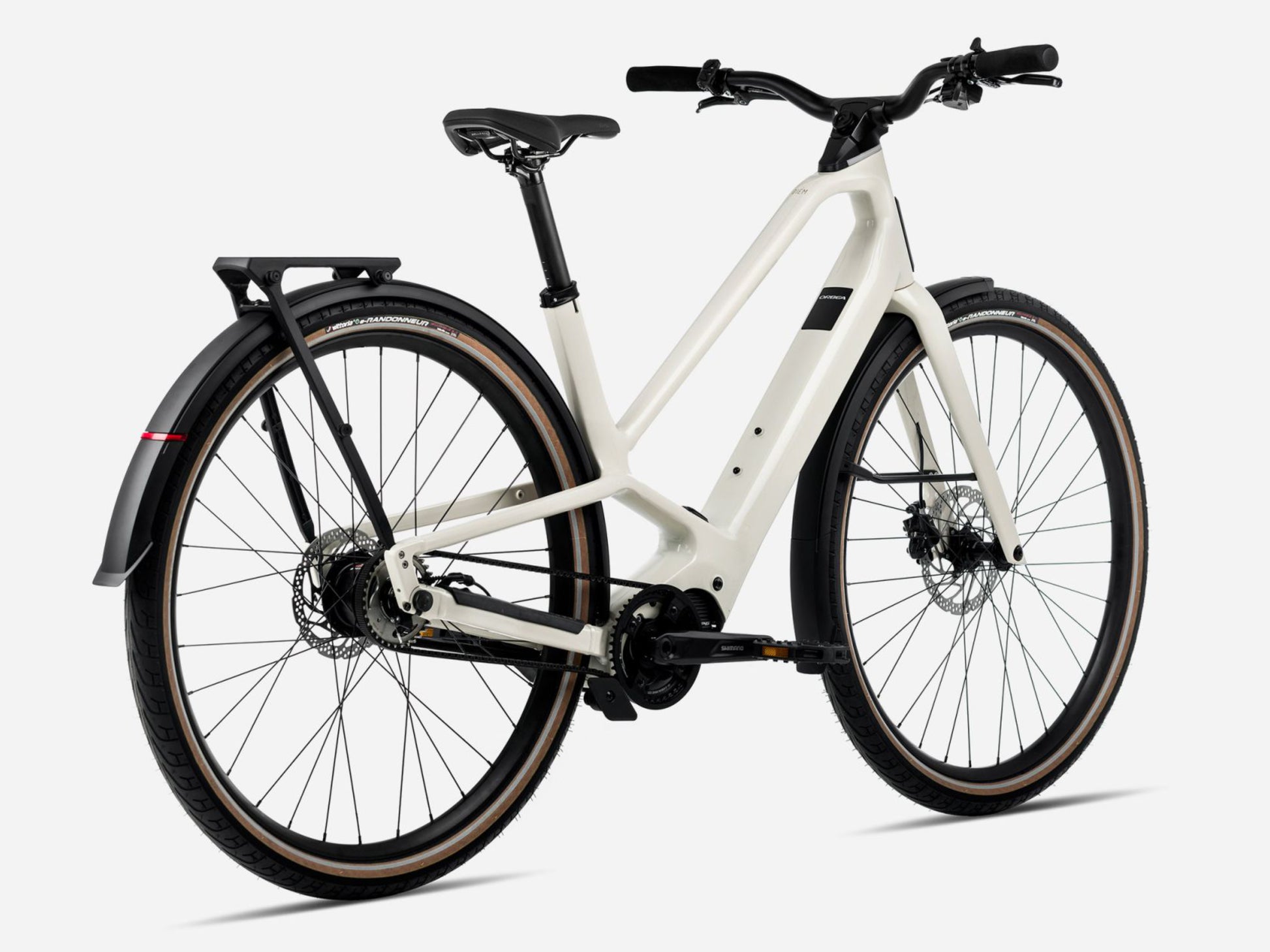 Orbea Diem 20 Road / commuter eBike Ivory white gloss Rear facing view