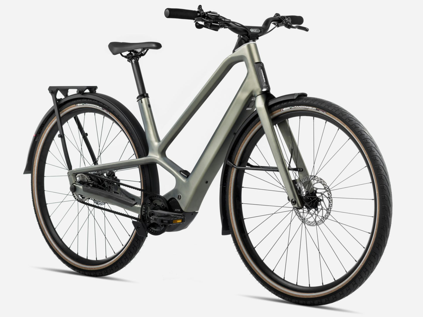 Orbea Diem 20 Road / commuter eBike Spaceship green matte Forward facing view