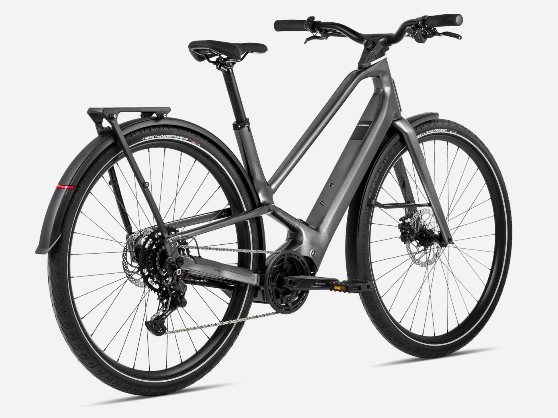 Orbea Diem 30 28MPH Road / commuter eBike Glitter anthracite gloss Rear facing view