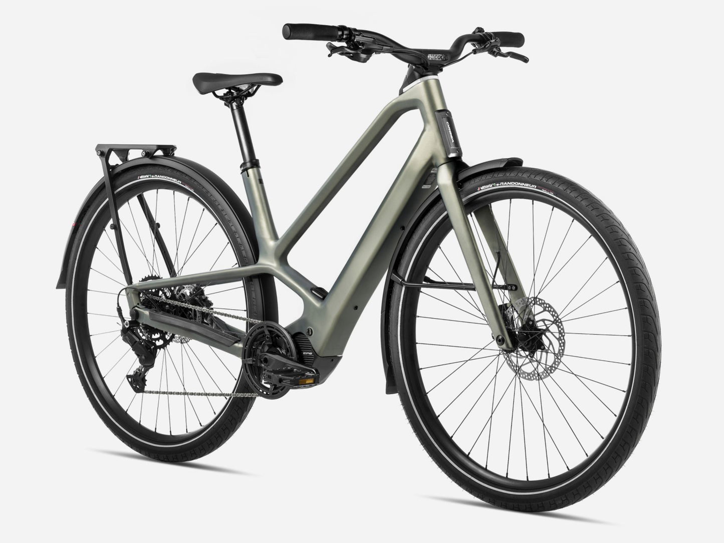 Orbea Diem 30 28MPH Road / commuter eBike Spaceship green matte Forward facing view