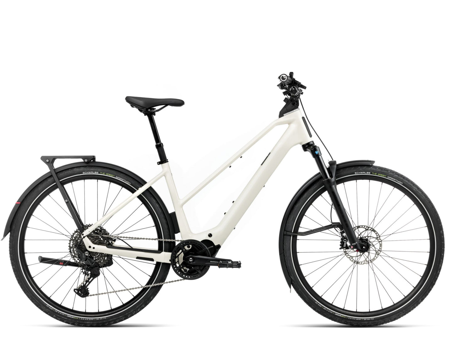 Orbea Kemen Tour 10 Mid Touring Commuter Ivory white gloss Side Profile