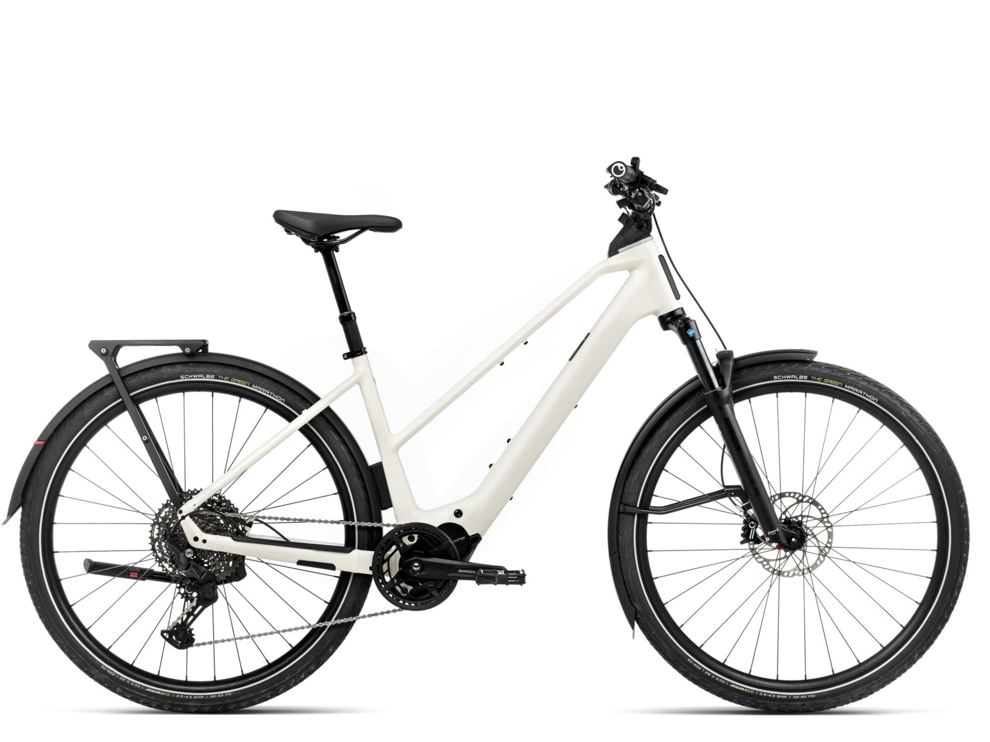 Orbea Kemen Tour 10 Mid Touring Commuter Ivory white gloss Side Profile