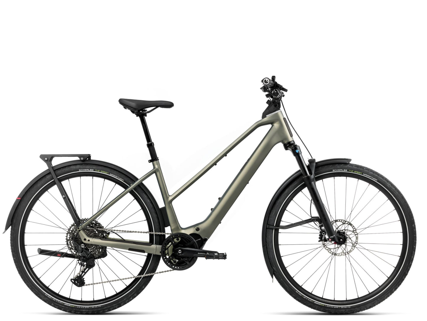 Orbea Kemen Tour 10 Mid Touring Commuter Spaceship green matte Side Profile