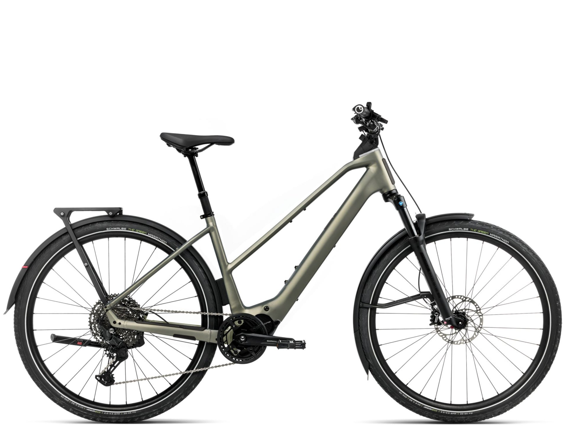 Orbea Kemen Tour 10 Mid Touring Commuter Spaceship green matte Side Profile