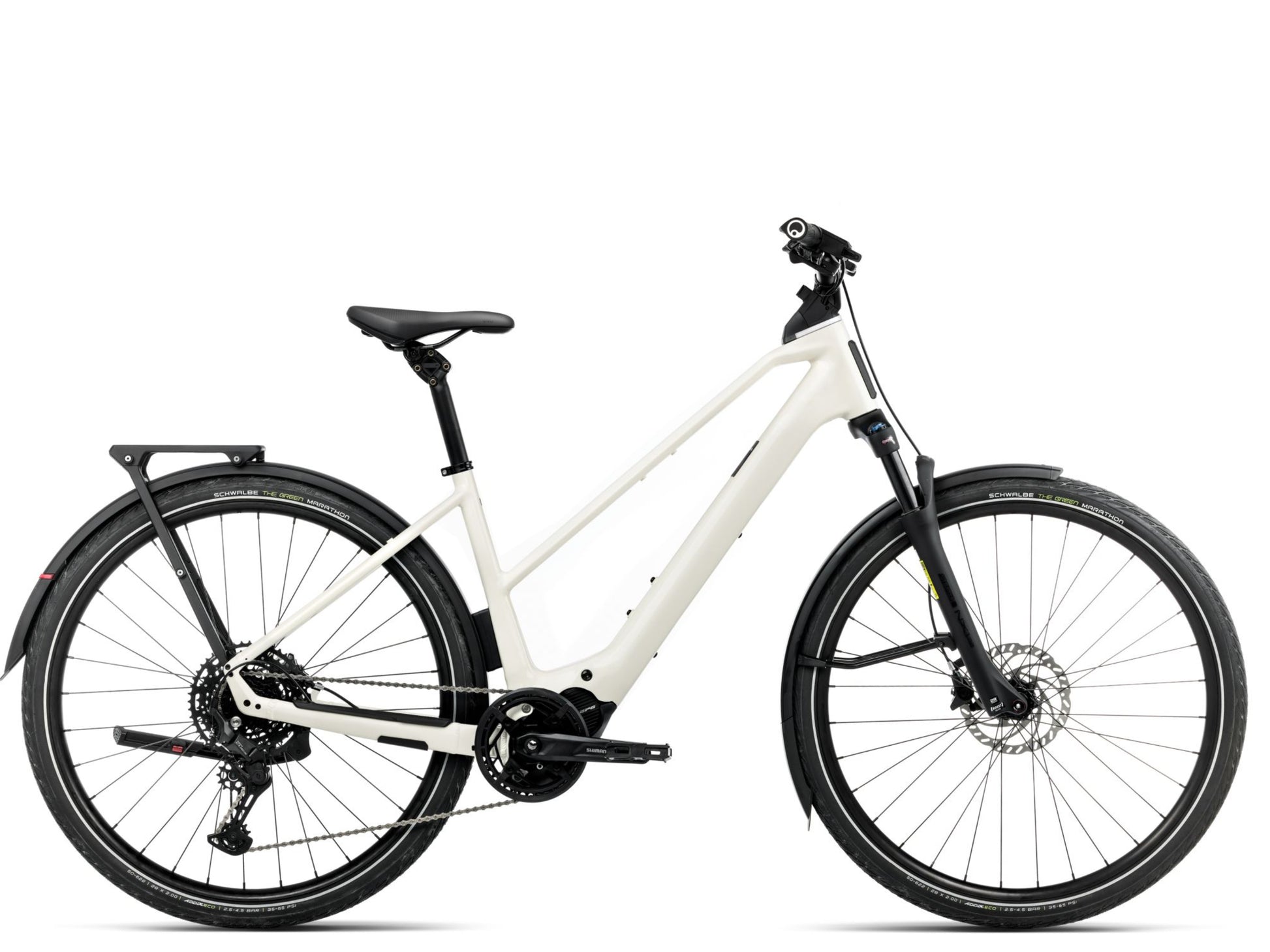 Orbea Kemen Tour 20 Mid Touring Commuter Ivory white gloss Side Profile