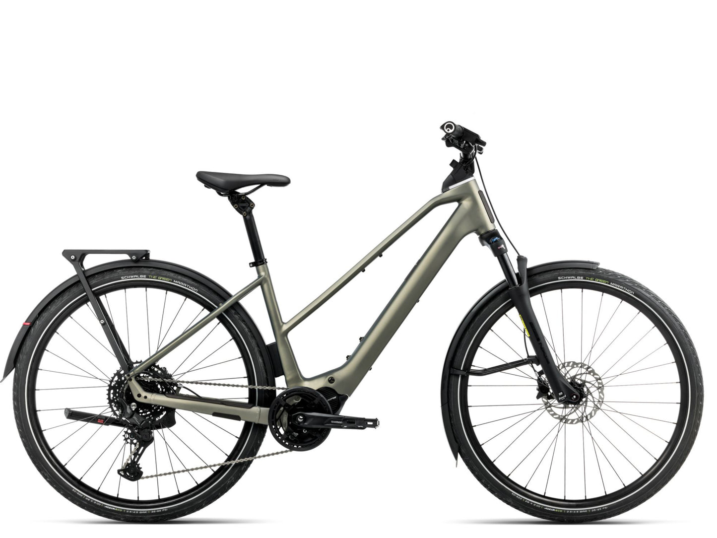 Orbea Kemen Tour 20 Mid Touring Commuter Spaceship green matte Side Profile