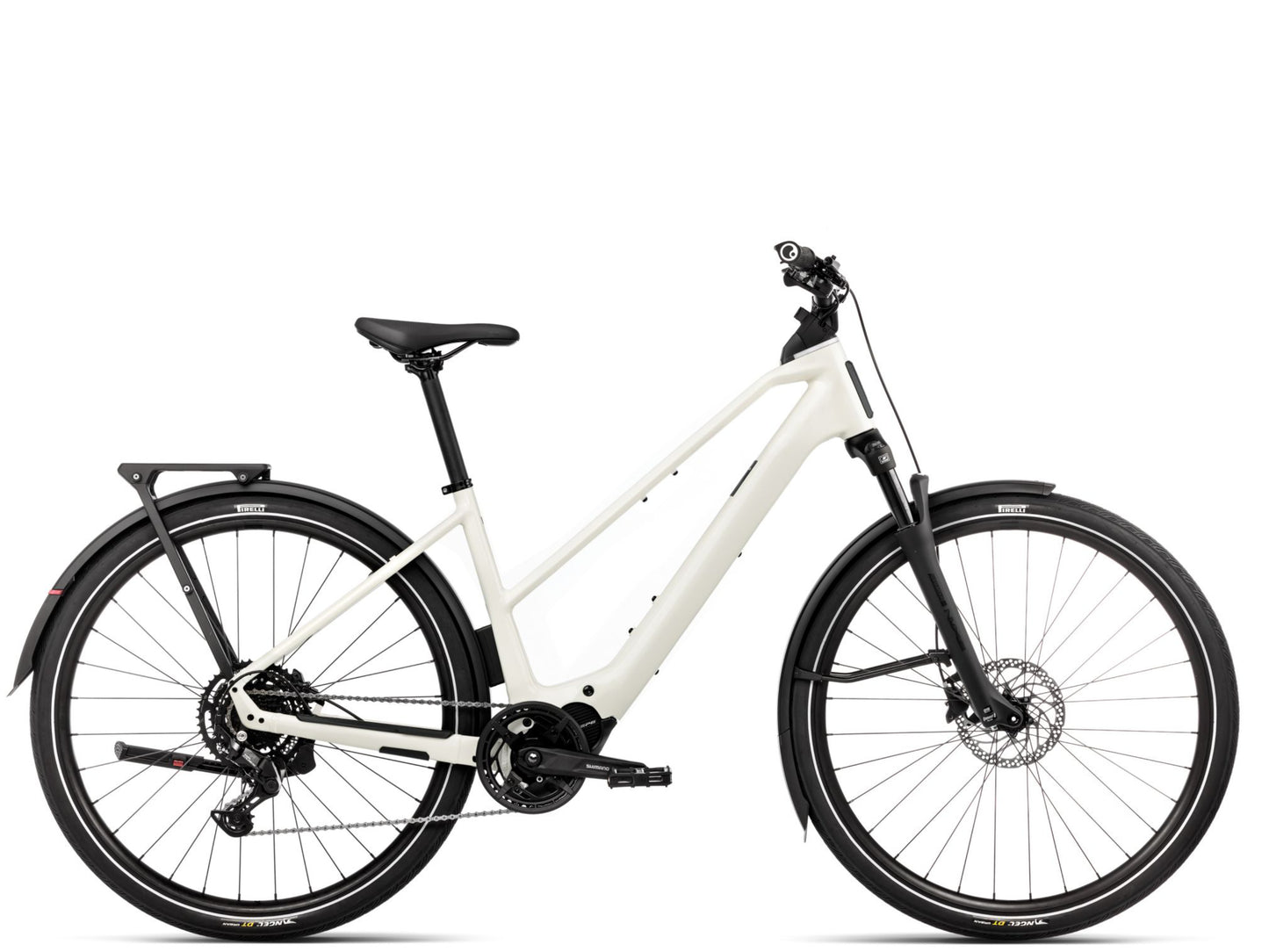 Orbea Kemen Tour 30 Mid Touring Commuter Ivory white gloss Side Profile