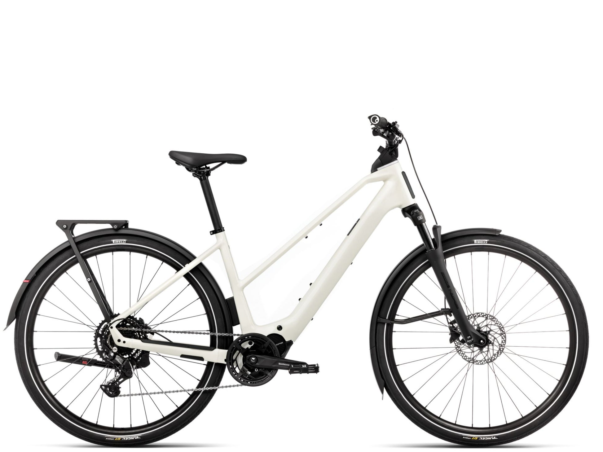 Orbea Kemen Tour 30 Mid Touring Commuter Ivory white gloss Side Profile