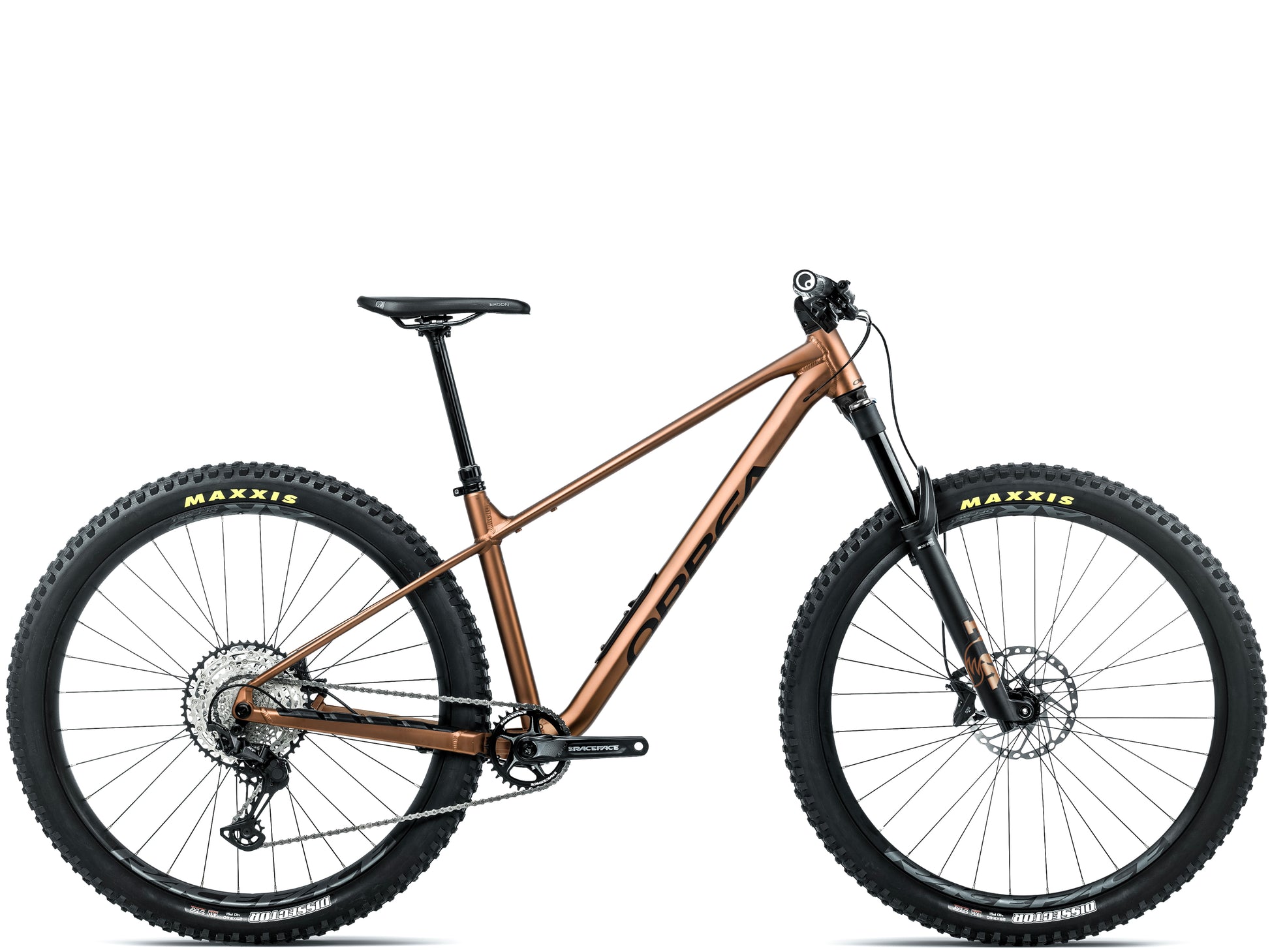 Orbea Laufey H-LTD Hardtail Mountain bike Metallic cinnamon matte / black gloss Side profile