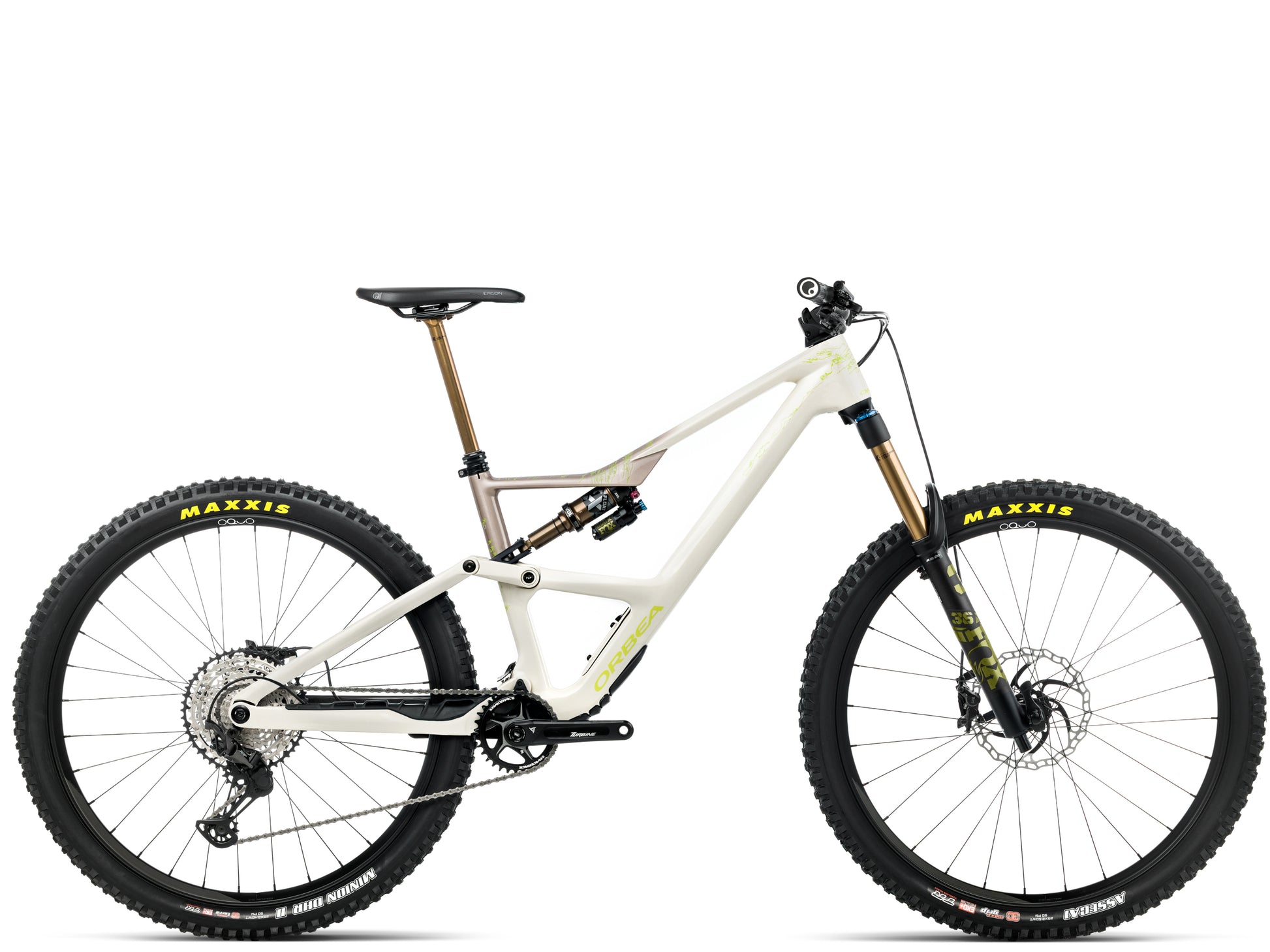 Orbea Occam LT M10 Full Suspension Mountain bike Ivory white / nickel gloss Side profile