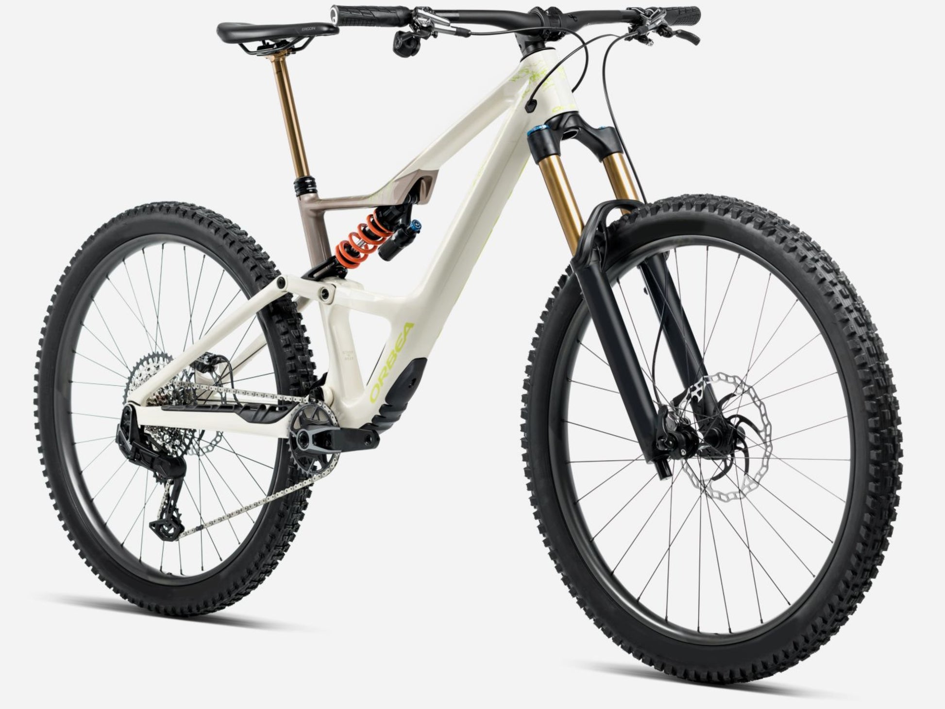 Orbea Occam LT M10 Full Suspension Mountain bike Ivory white / nickel gloss Forward facing view