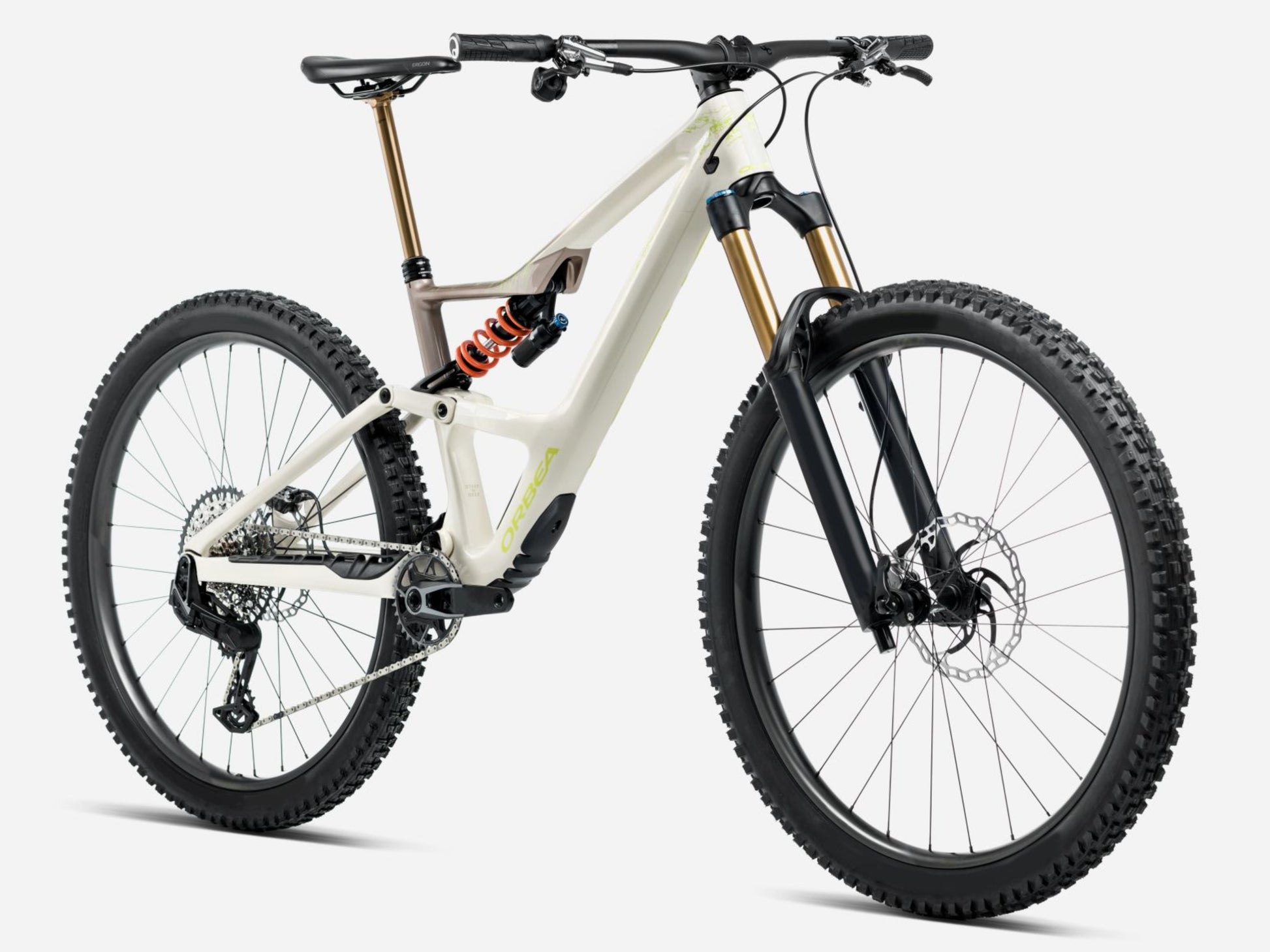 Orbea Occam LT M30 Full Suspension Mountain bike Ivory white / nickel gloss Forward facing view