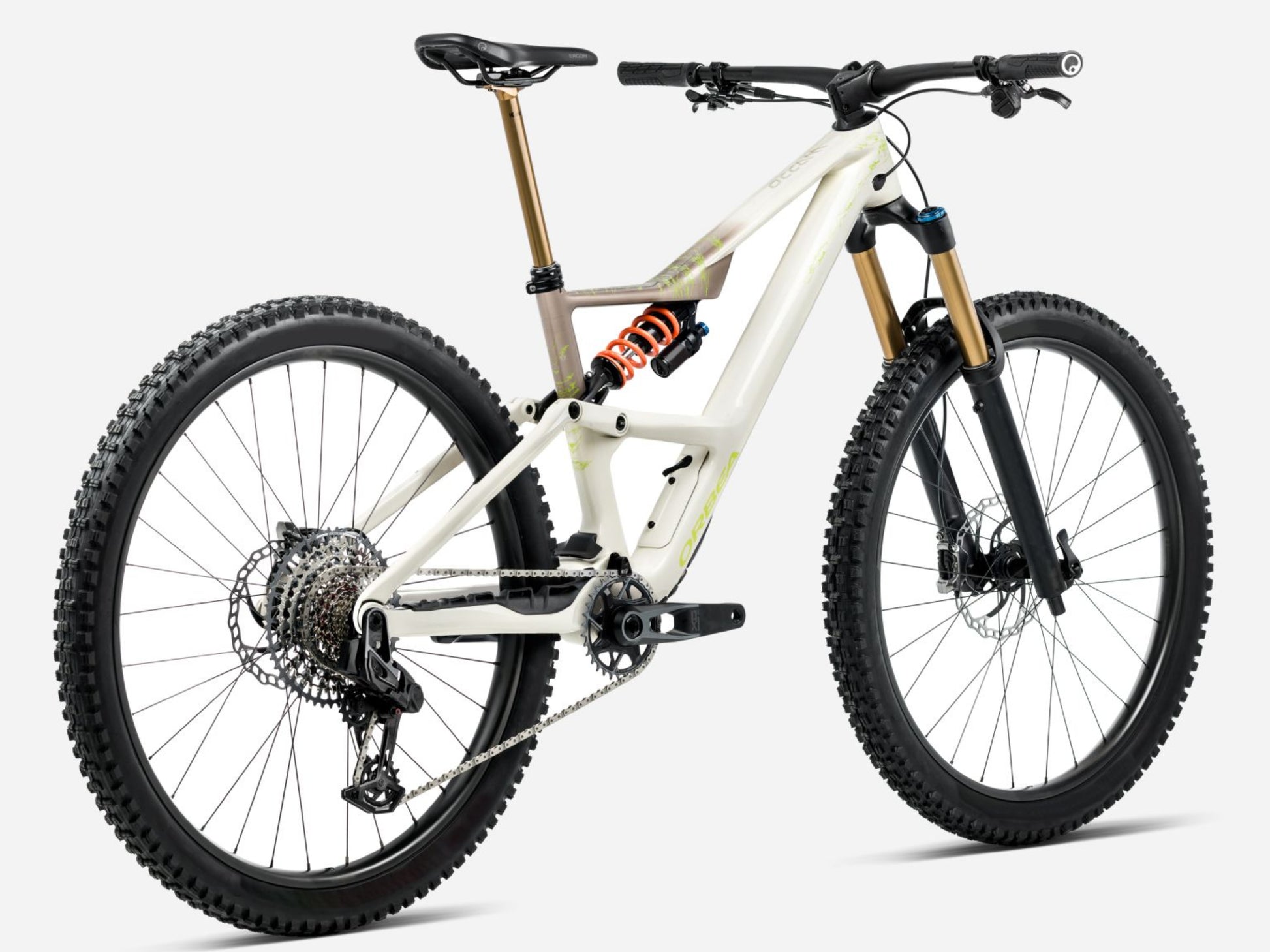 Orbea Occam LT M30 Full Suspension Mountain bike Ivory white / nickel gloss Rear facing view