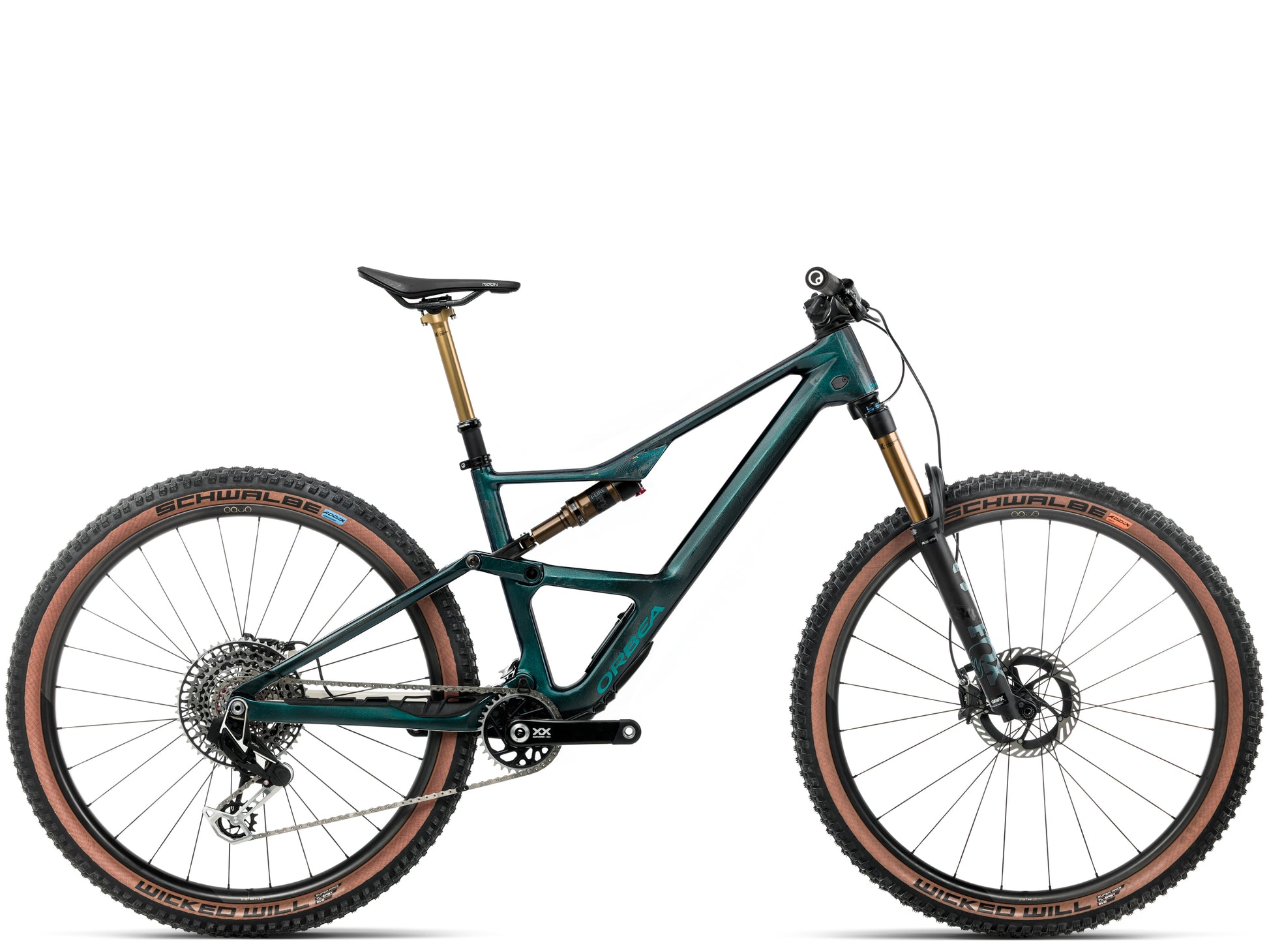 Orbea Occam SL M-LTD Full Suspension Mountain bike Escape green / carbon gloss Side profile