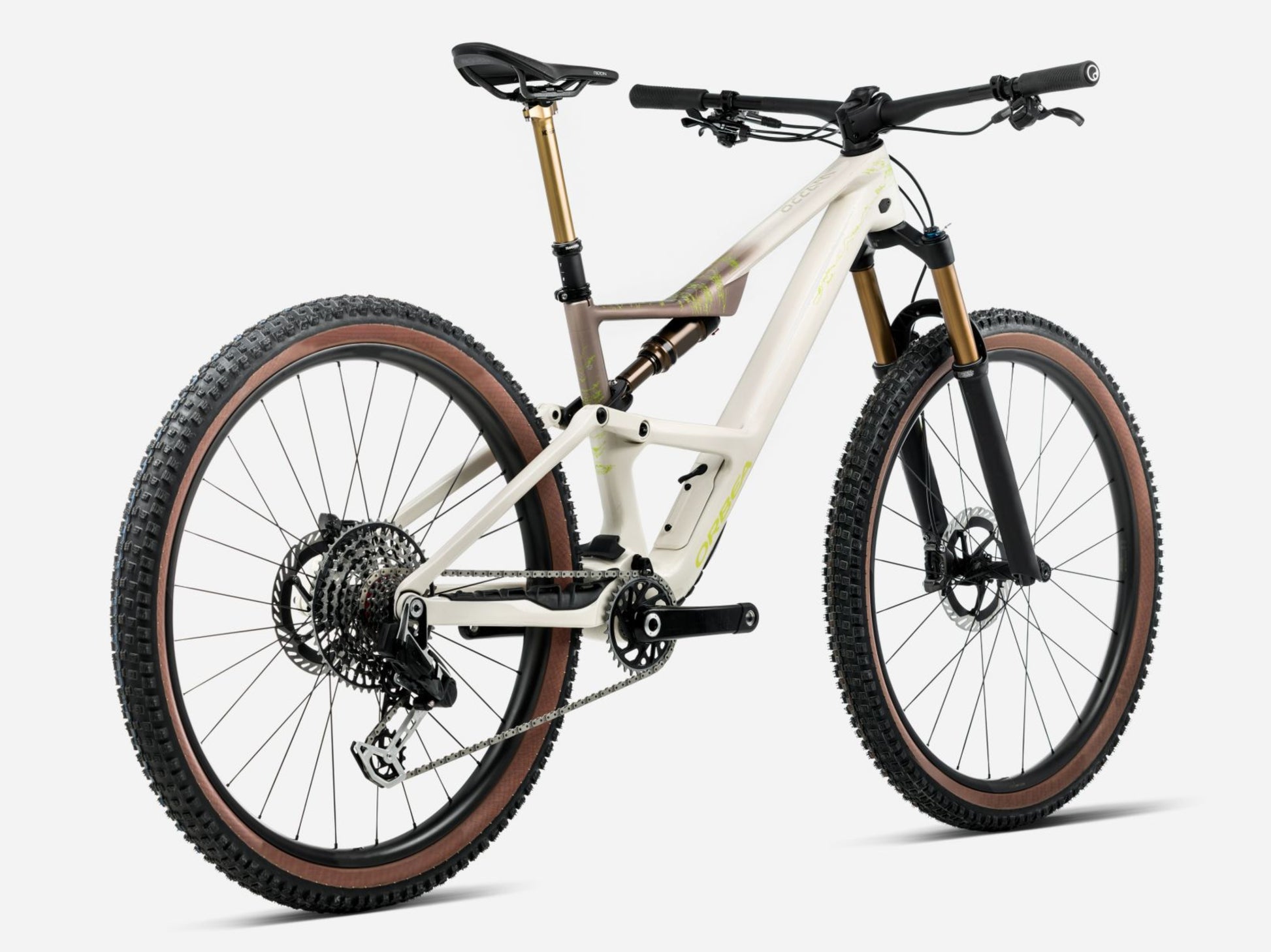 Orbea Occam SL M-LTD Full Suspension Mountain bike Ivory white / nickel gloss Rear facing view