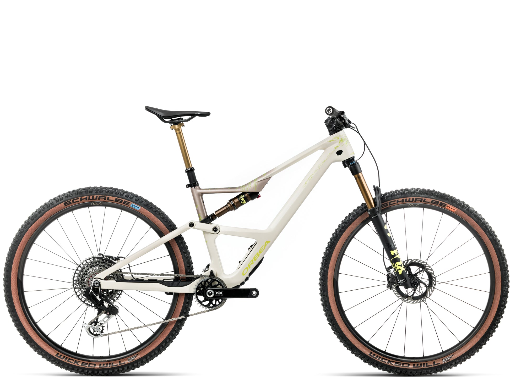 Orbea Occam SL M-LTD Full Suspension Mountain bike Ivory white / nickel gloss Side profile