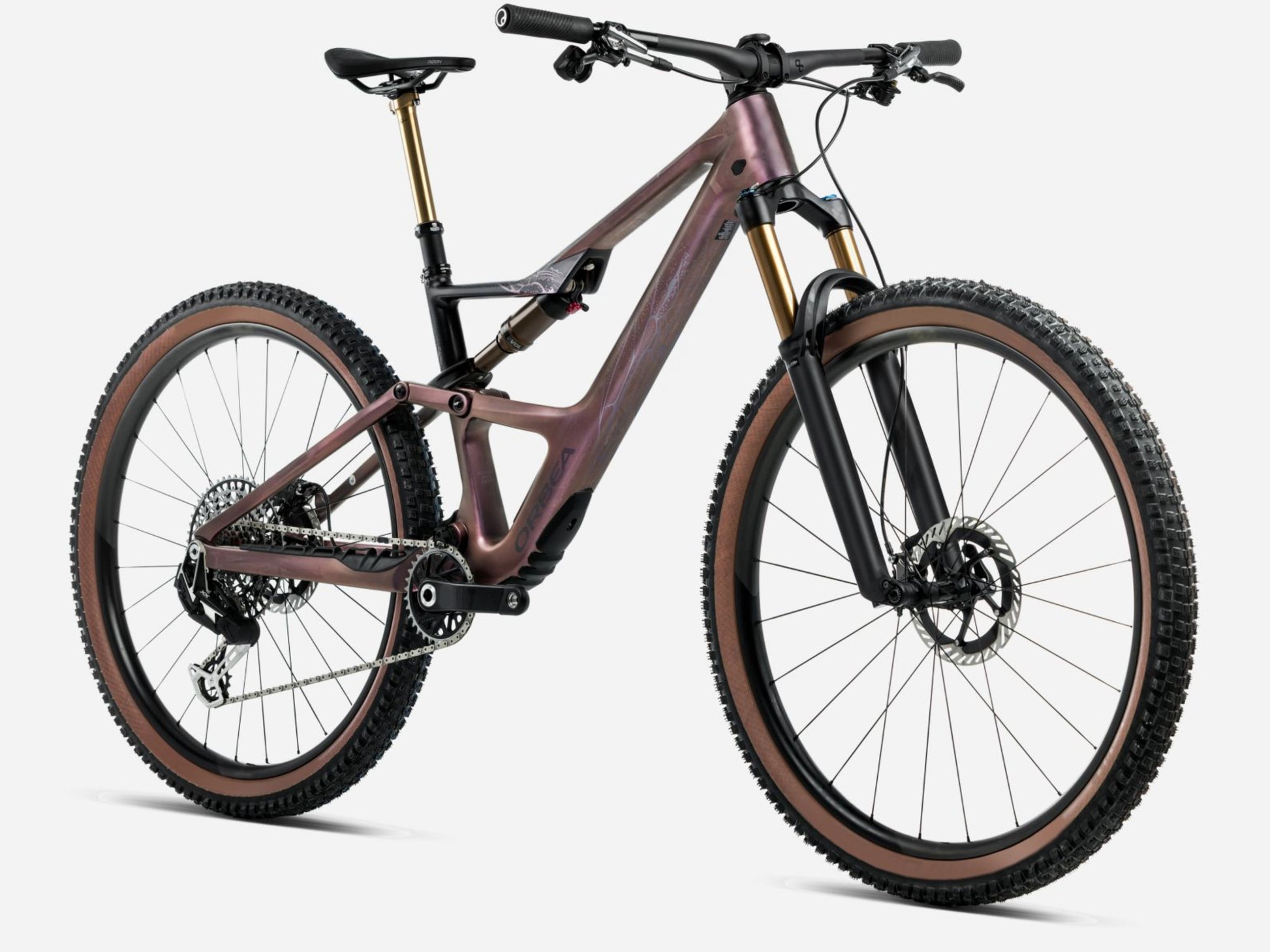 Orbea Occam SL M-LTD Full Suspension Mountain bike Sunset carbon view Forward facing view