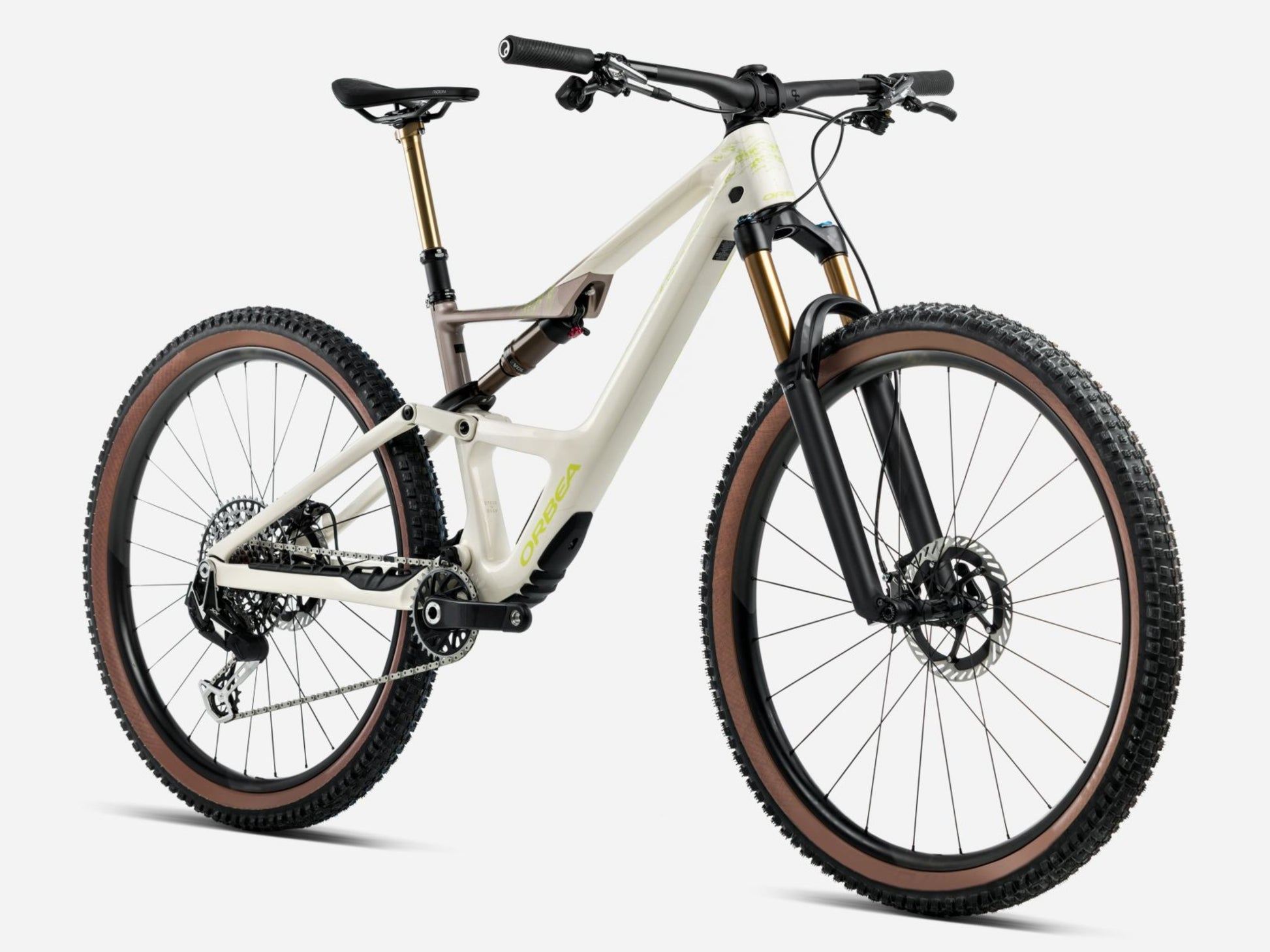 Orbea Occam SL M10 Full Suspension Mountain bike Ivory white / nickel gloss Forward facing view