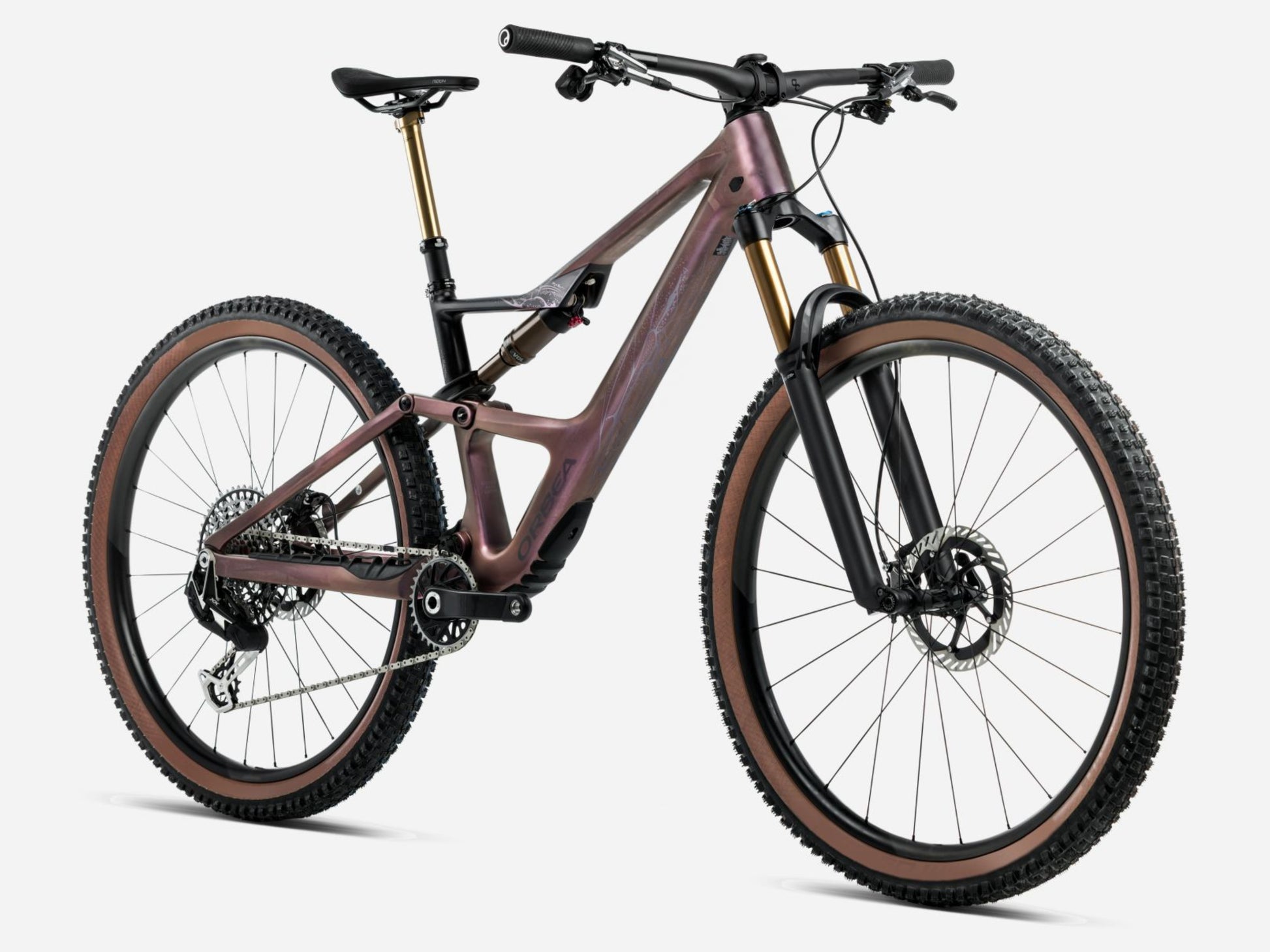 Orbea Occam SL M10 Full Suspension Mountain bike Sunset carbon view / black Forward facing view