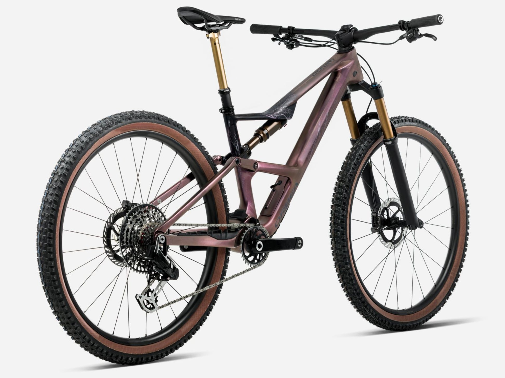 Orbea Occam SL M10 Full Suspension Mountain bike Sunset carbon view / black Rear facing view