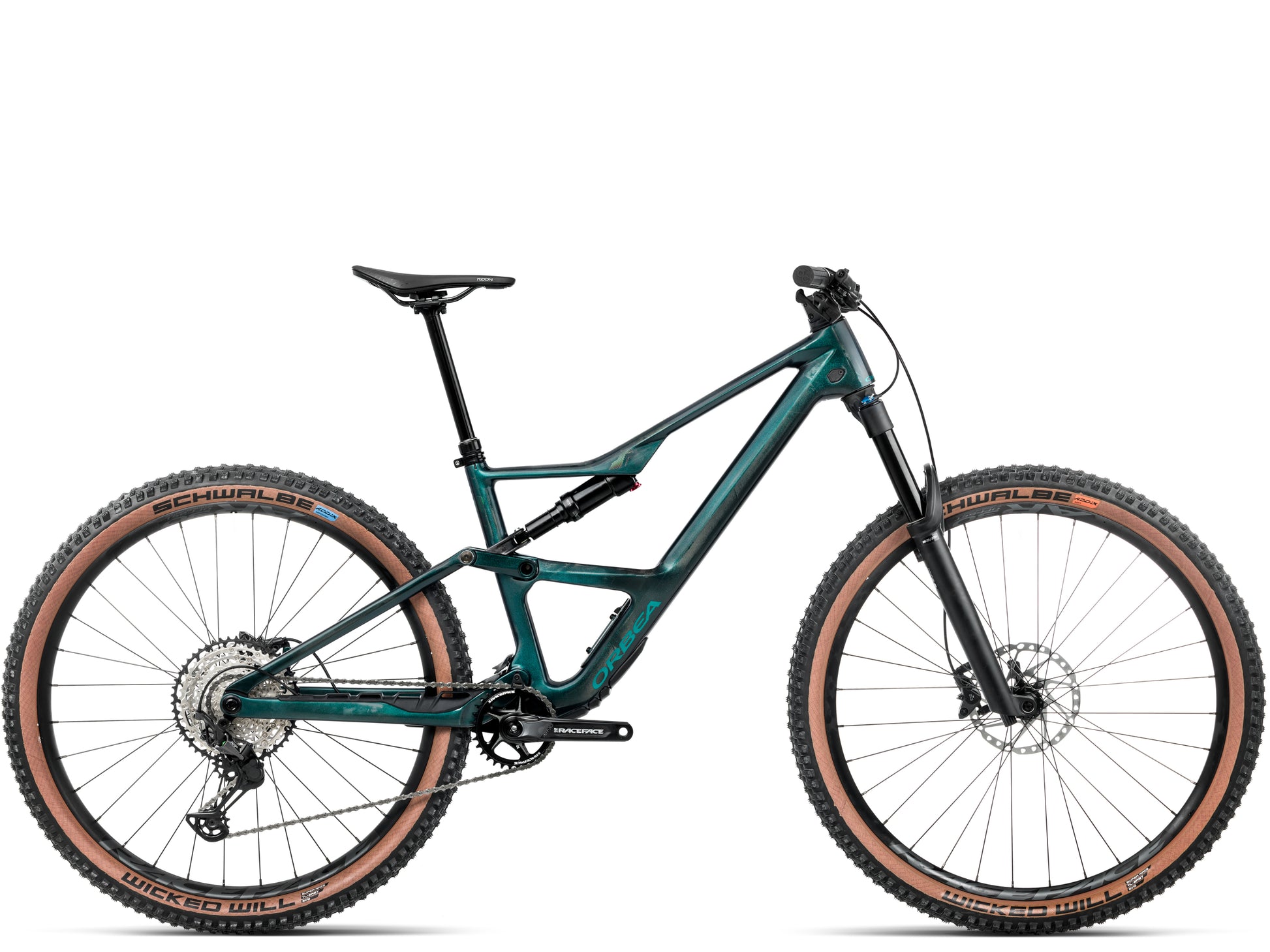 Orbea Occam SL M30 Full Suspension Mountain bike Escape green / carbon gloss Side profile