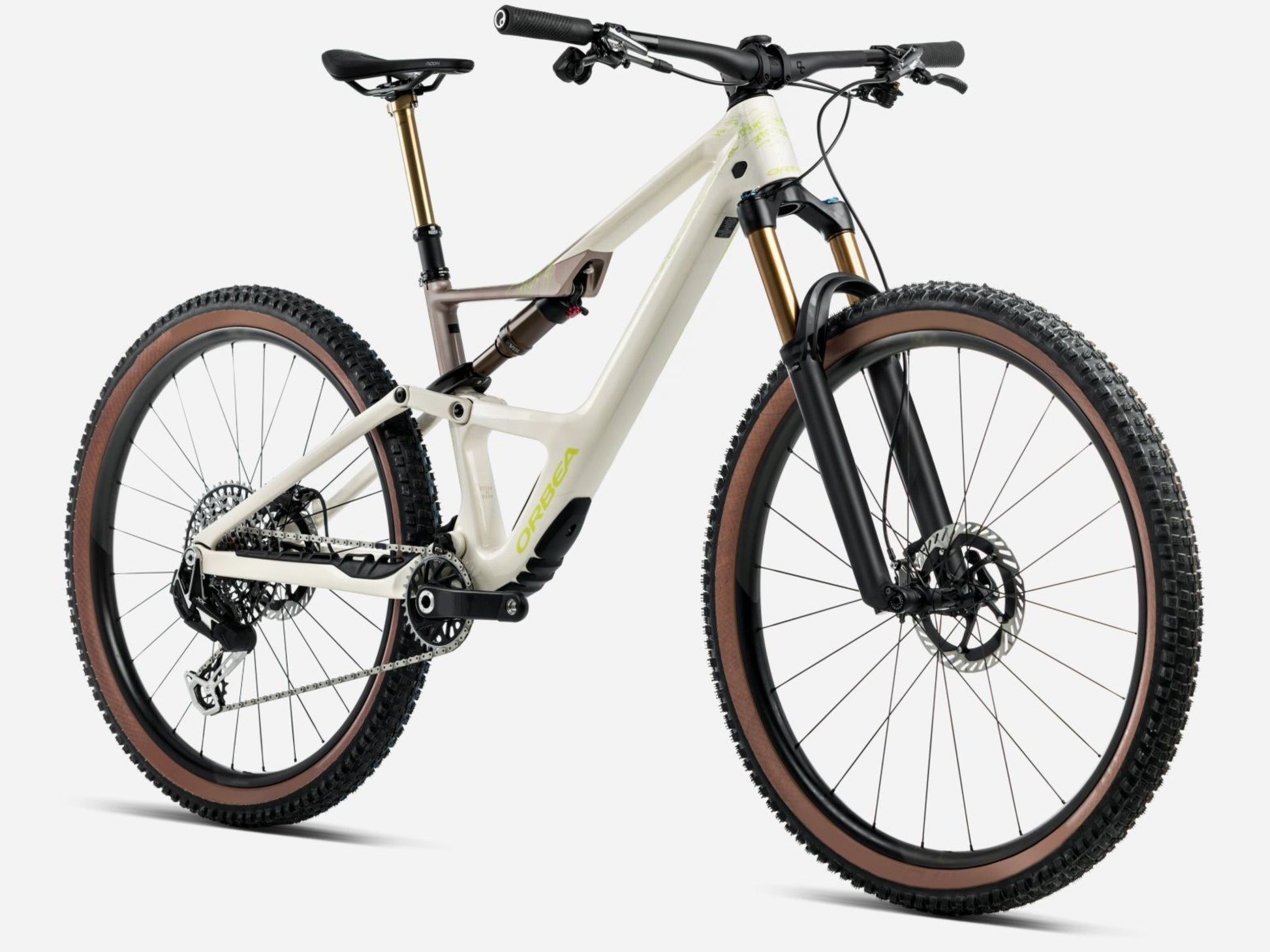 Orbea Occam SL M30 Full Suspension Mountain bike Ivory white / nickel gloss Forward facing view