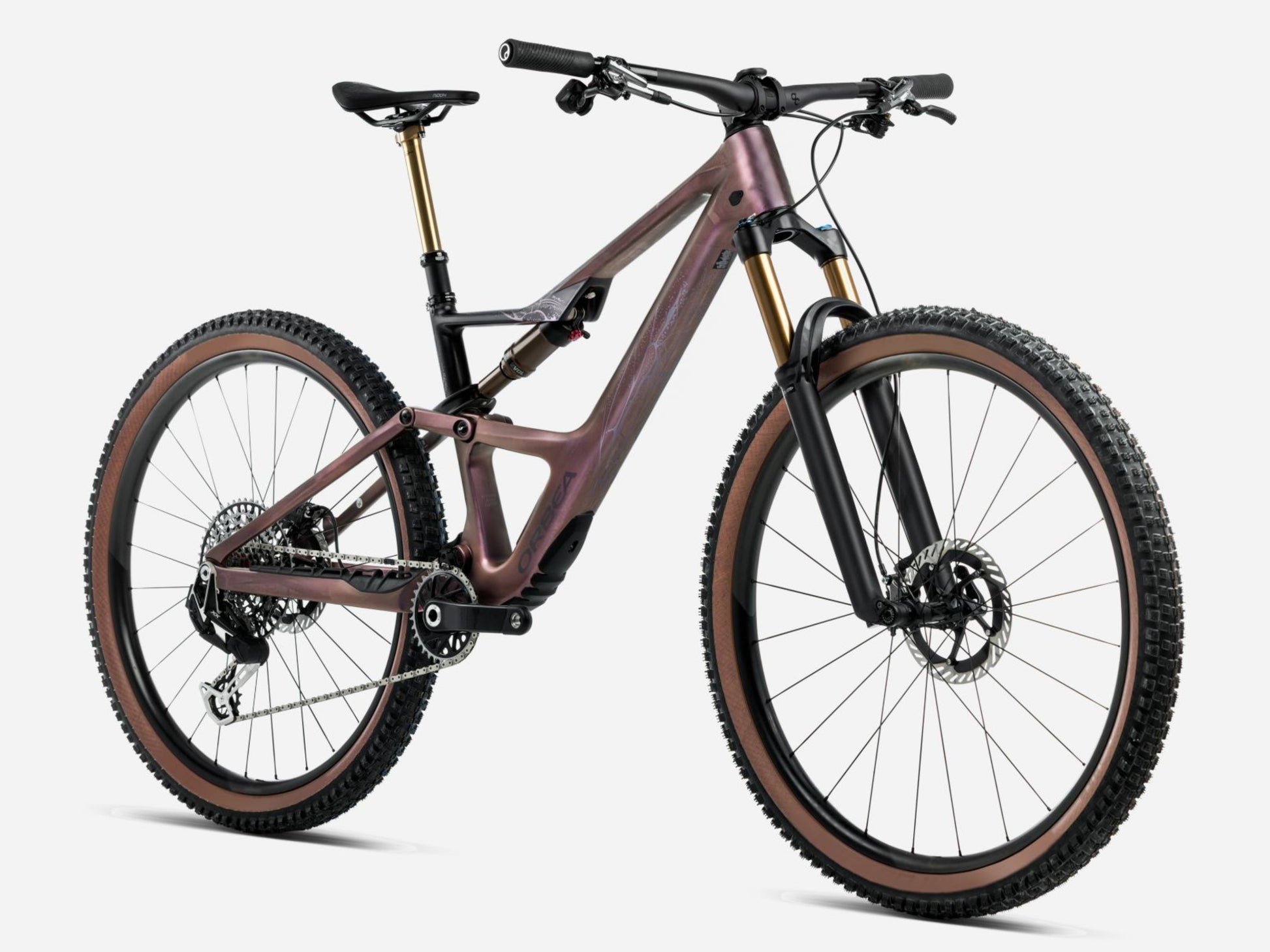 Orbea Occam SL M30 Full Suspension Mountain bike Sunset carbon view / black matte Forward facing view