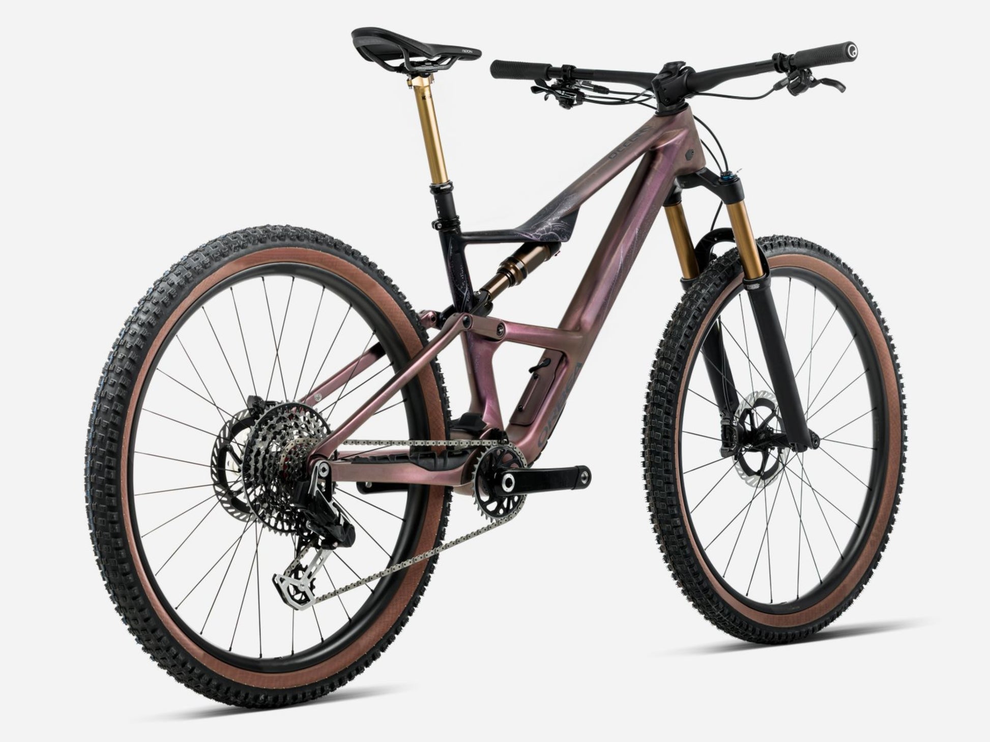 Orbea Occam SL M30 Full Suspension Mountain bike Sunset carbon view / black matte Rear facing view