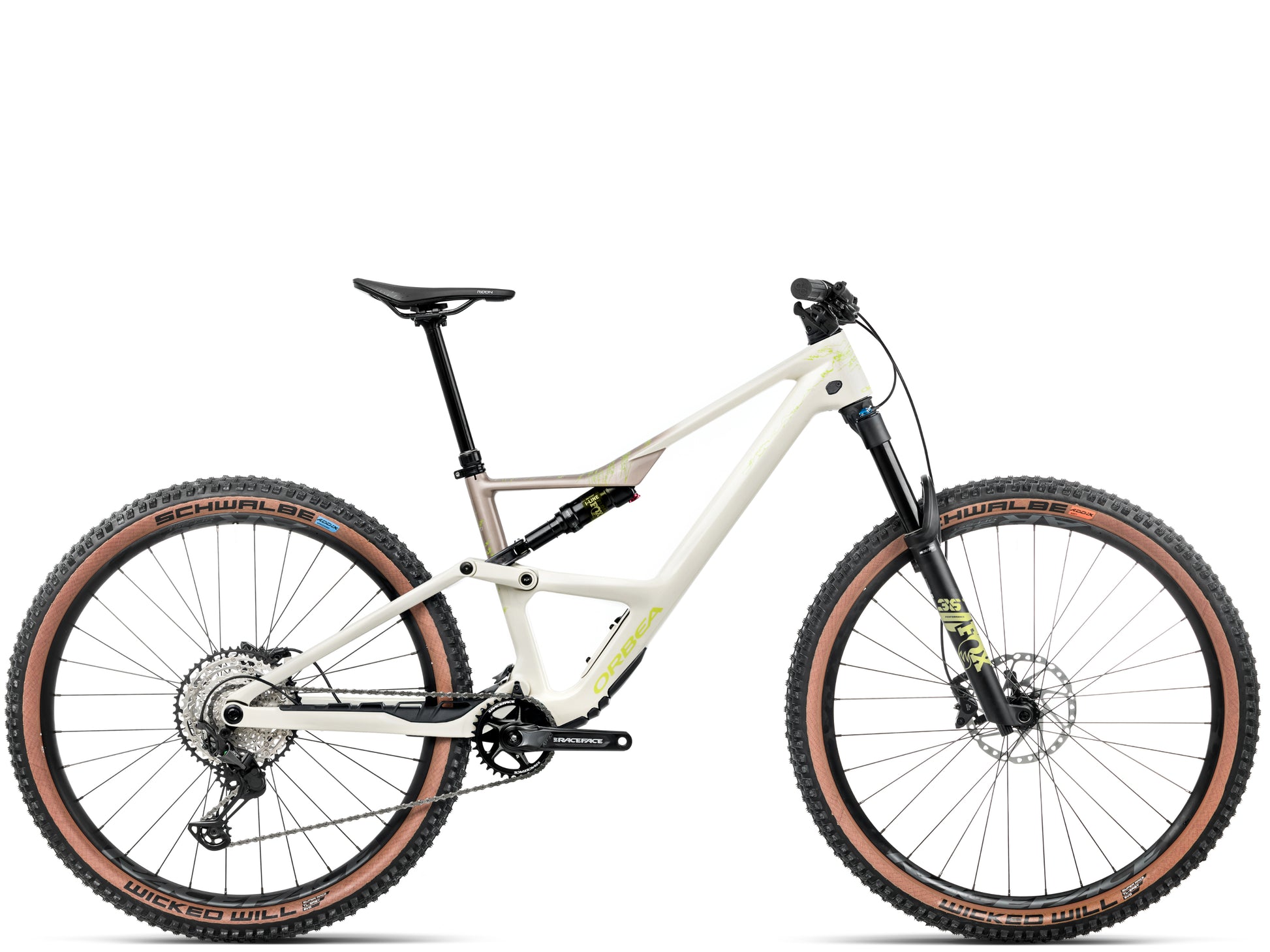 Orbea Occam SL M30 Full Suspension Mountain bike Ivory white / nickel gloss Side profile