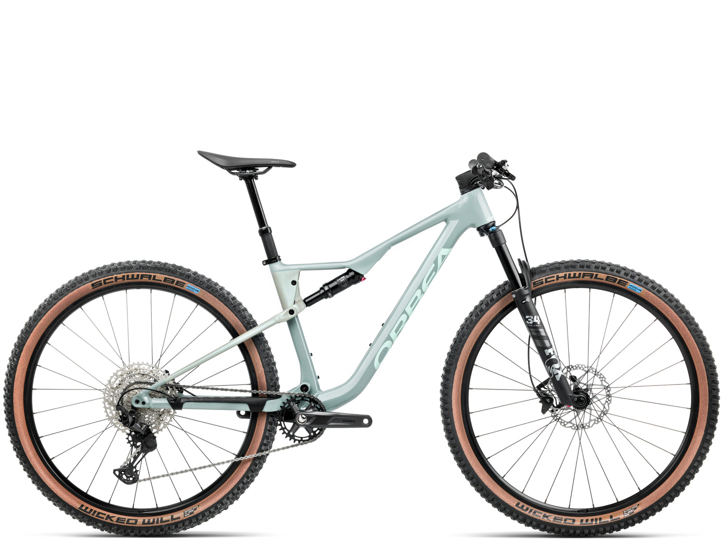 Orbea Oiz H10 Full Suspension Mountain bike Blue stone / metallic blue stone gloss Side profile