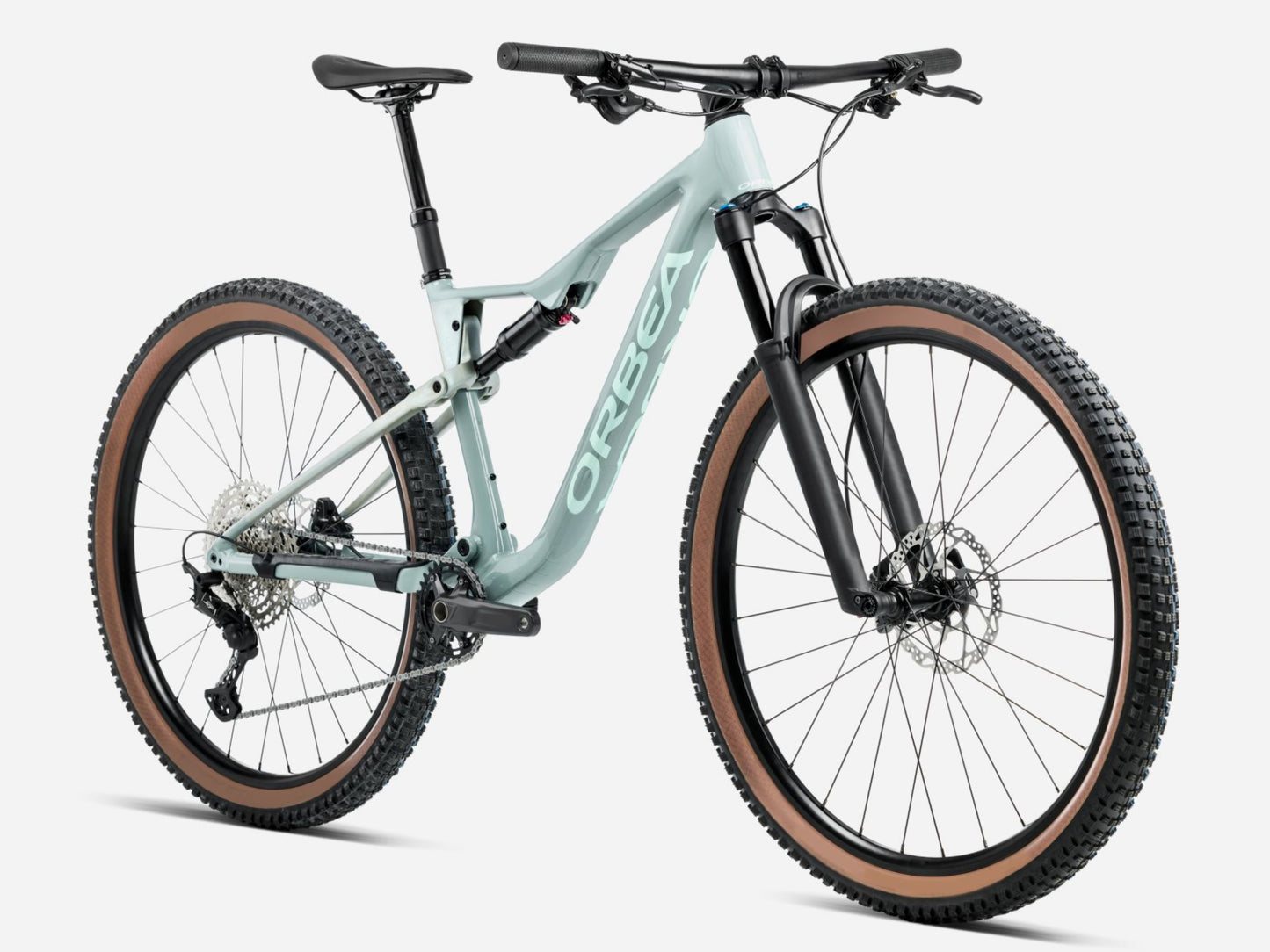 Orbea Oiz H series Full Suspension Mountain bike Blue stone / metallic blue stone gloss Forward facing view