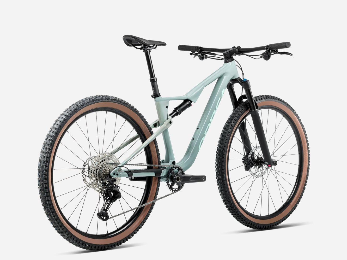 Orbea Oiz H Series Full Suspension Mountain bike Blue stone / metallic blue stone gloss Rear facing view