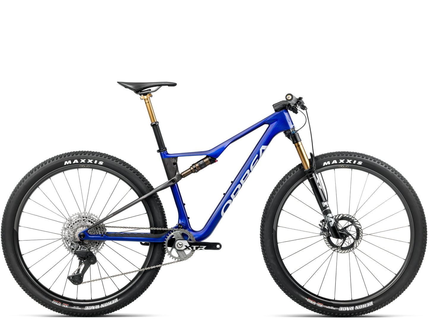 Orbea Oiz M-Team Factory Full Suspension Mountain bike Cobalt blue gloss / carbon raw matte Side profile