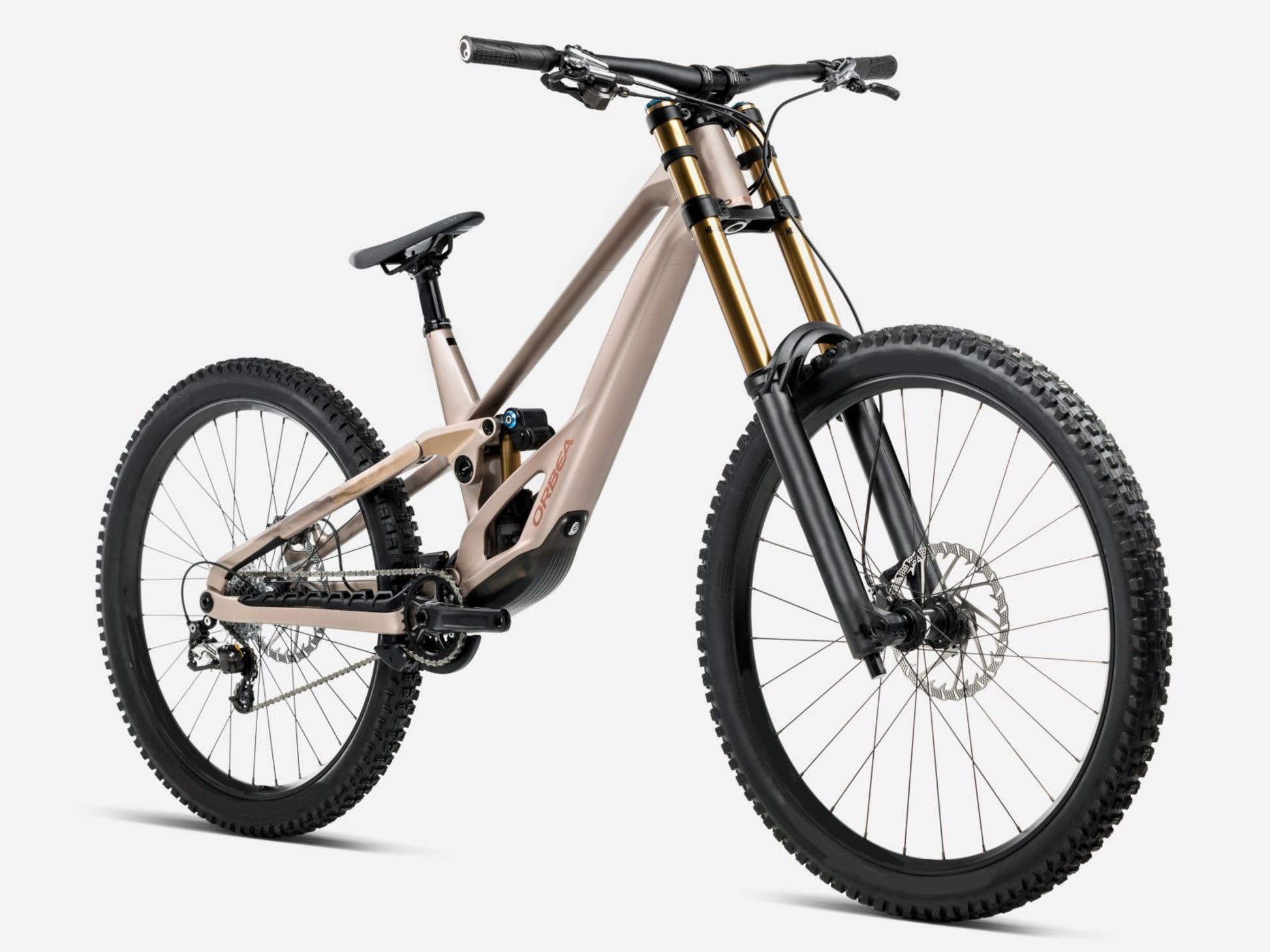 Orbea Rallon D-LTD Downhill Full Suspension mountain bike Enduro Nickel matte / nickel chrome gloss Forward facing view