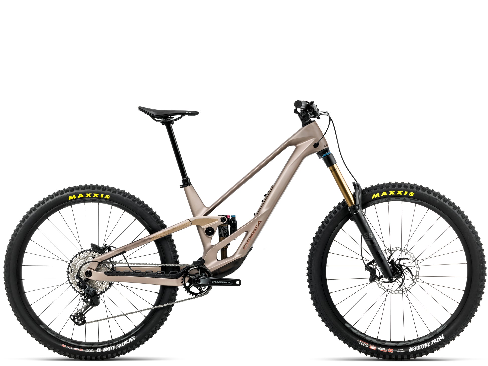 Orbea Rallon E10 Full Suspension mountain bike Enduro Nickel matte / nickel chrome gloss Side profile