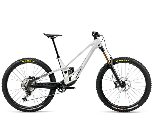 Orbea Rallon E10 Full Suspension mountain bike Enduro White chic / diamond black gloss Side profile