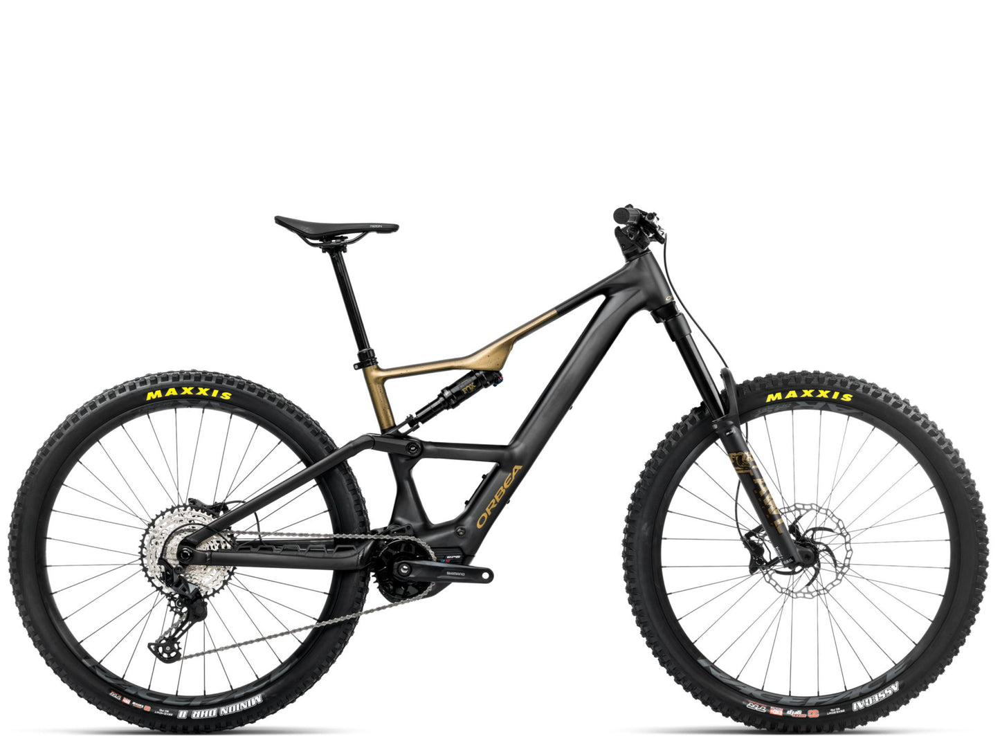 Orbea Rise LT H20 eMTB Diamond black / splash olive green matte Side profile