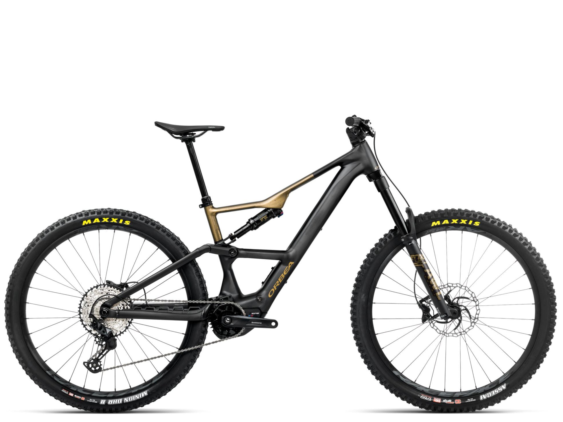 Orbea Rise LT H20 eMTB Diamond black / splash olive green matte Side profile