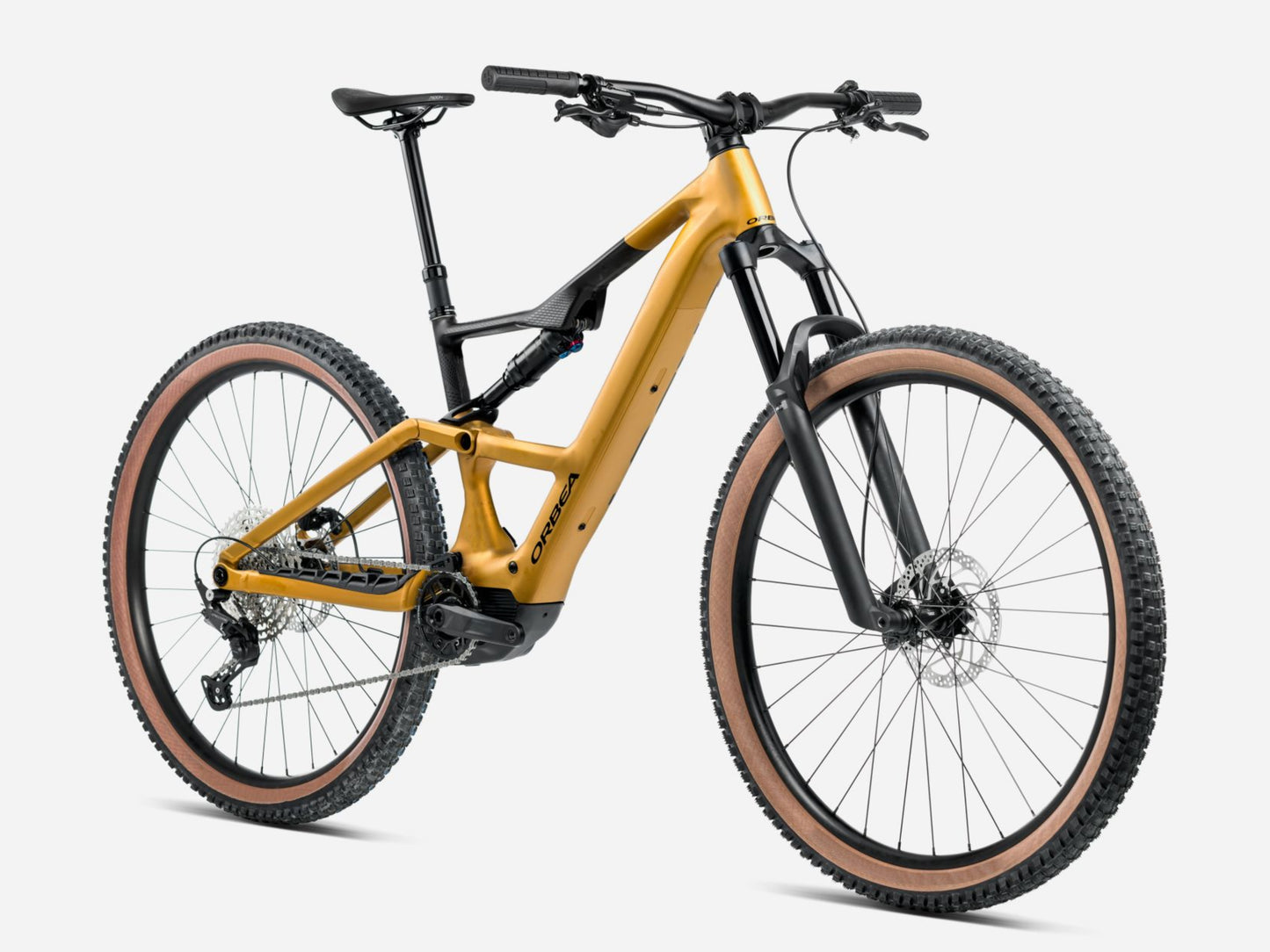 Orbea Rise SL H30 Full Suspension eMTB Bumblebee yellow / black matte Forward facing view