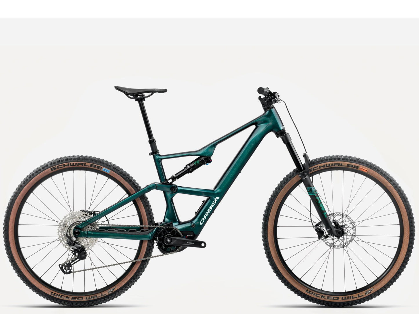 Orbea Rise SL H30 Full Suspension eMTB Escape green / splash ice green Side profile