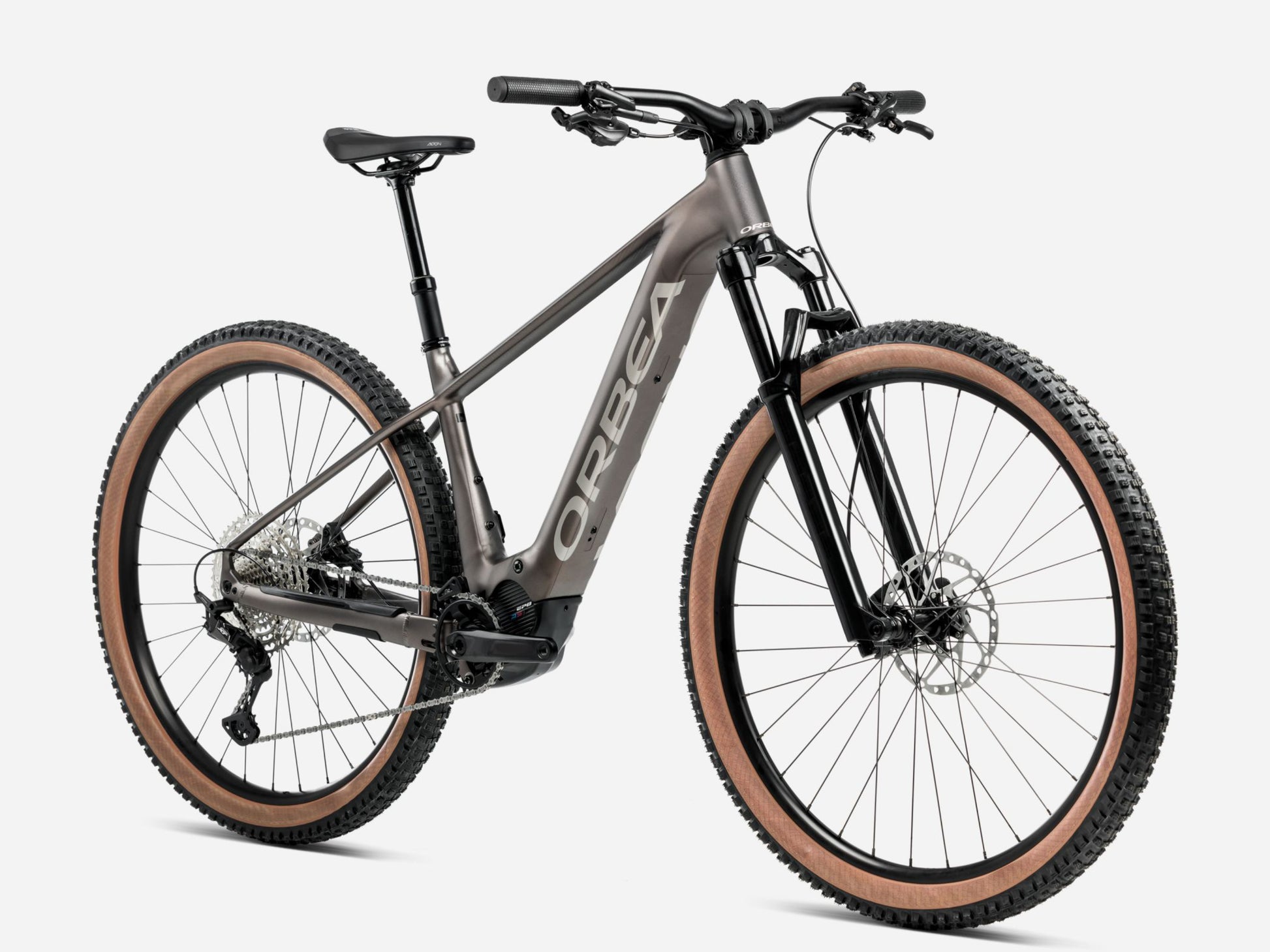 Orbea Urrun 10 Hardtail eMTB Magnetic bronze matte / silver gloss Forward facing view